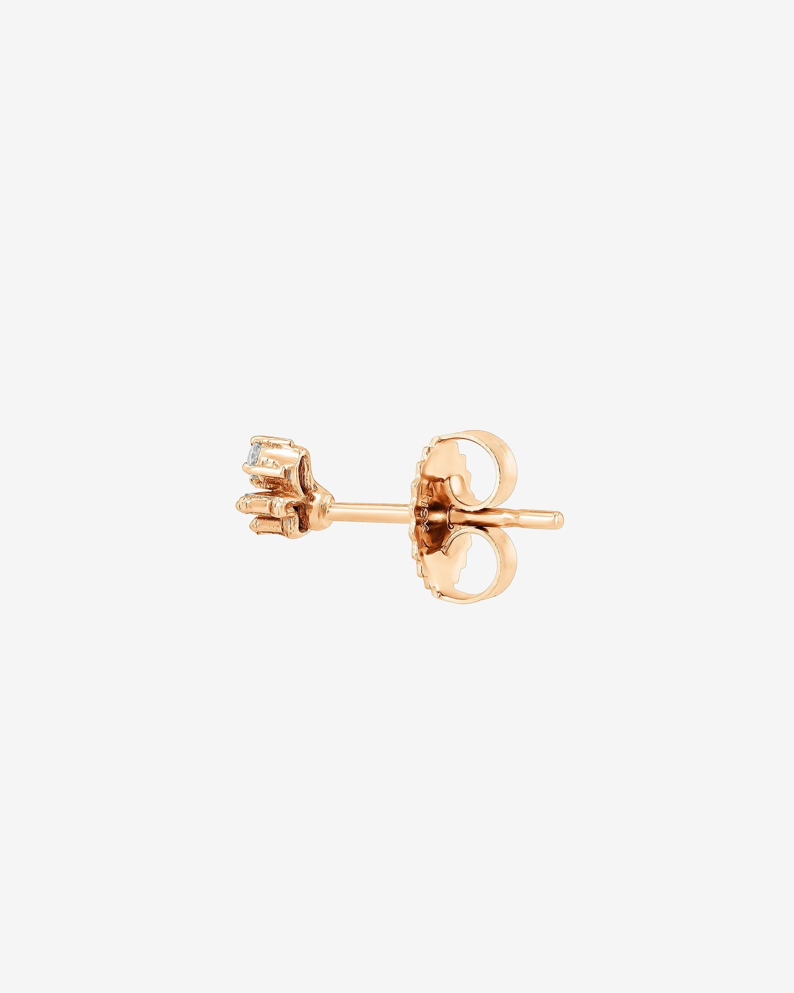 Suzanne Kalan Eva White Diamond Stud Earrings in 18k rose gold