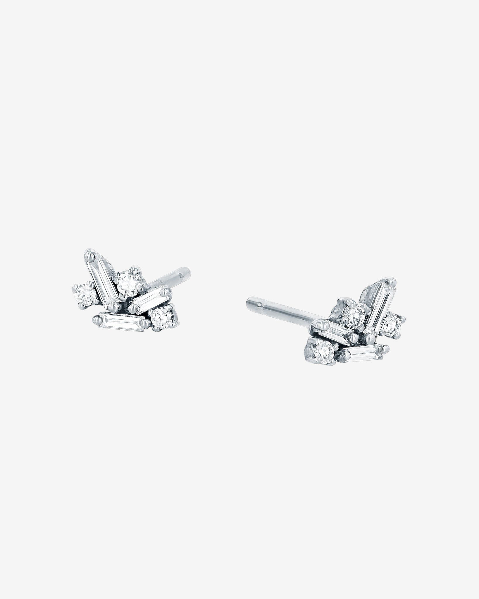 Suzanne Kalan Classic Diamond Felicity Stud Earrings in 18k white gold