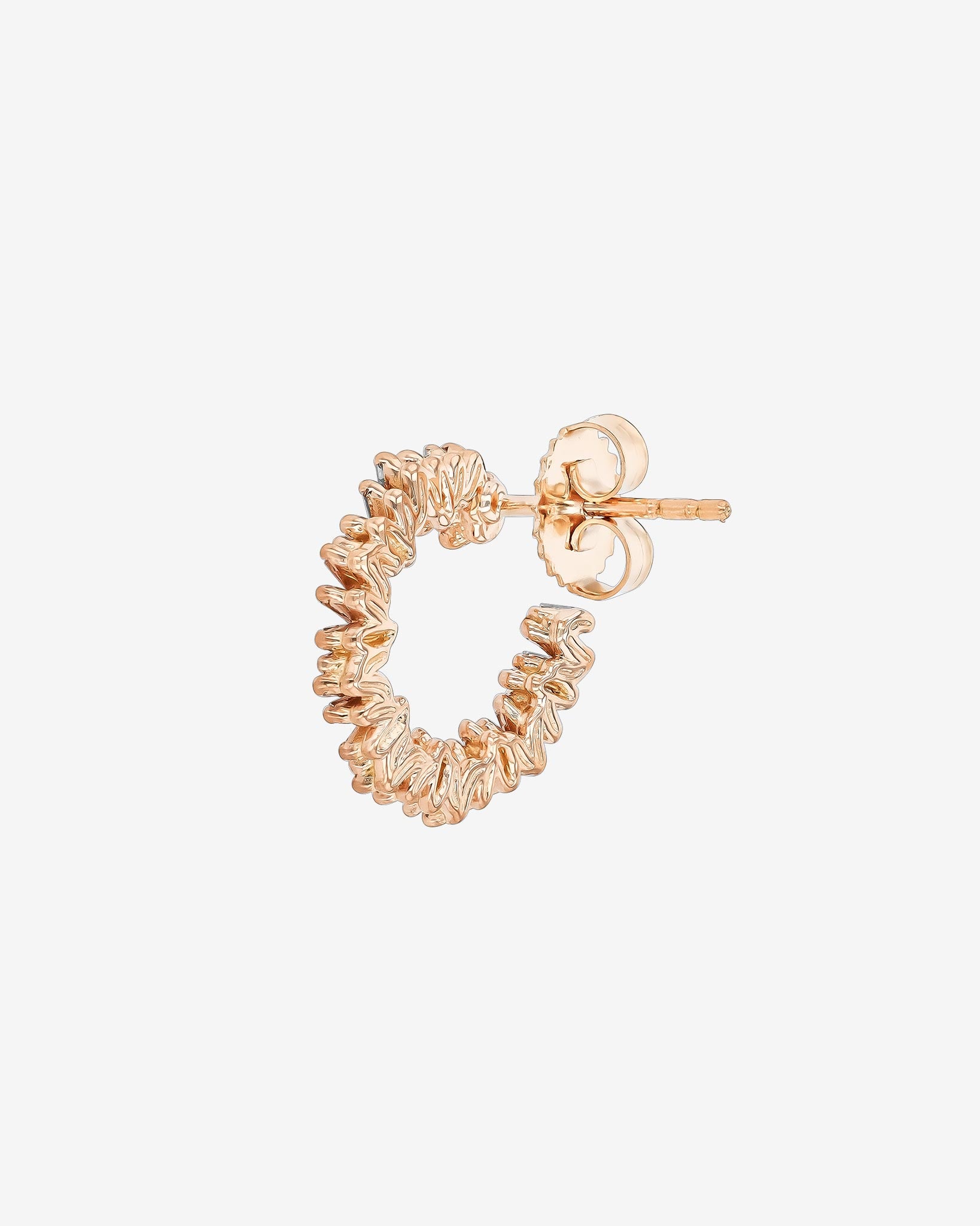 Suzanne Kalan Classic Diamond Mini Sideways Hoops in 18k rose gold