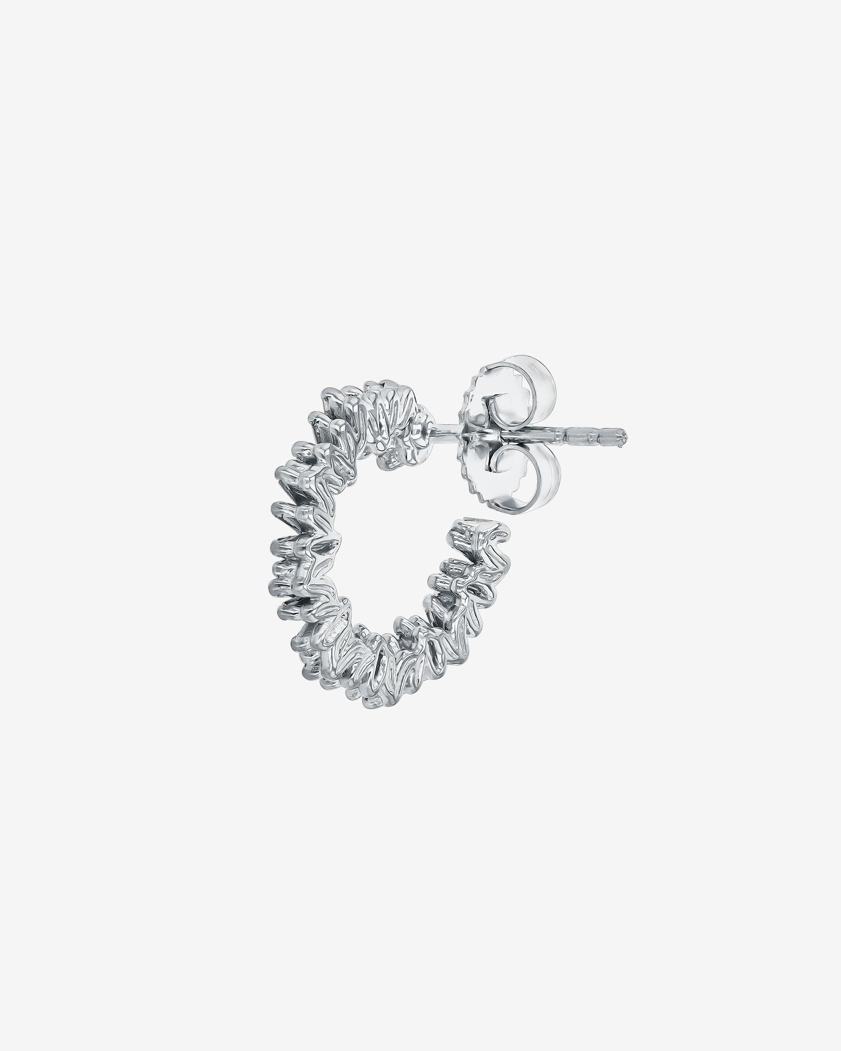 Suzanne Kalan Classic Diamond Mini Sideways Hoops in 18k white gold