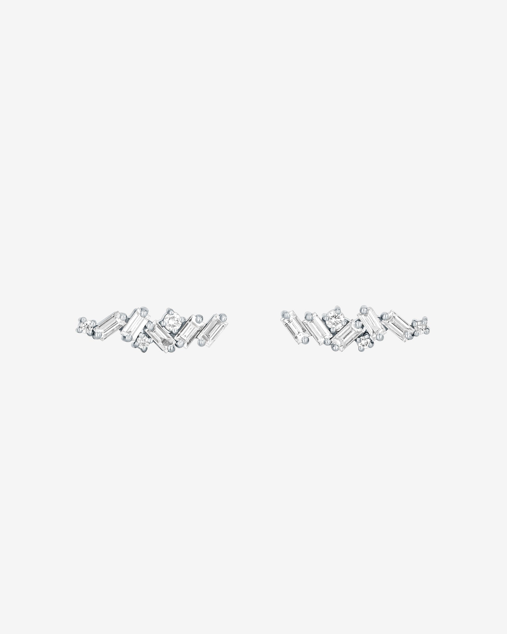 Suzanne Kalan Frenzy Diamond Studs in 18k white gold