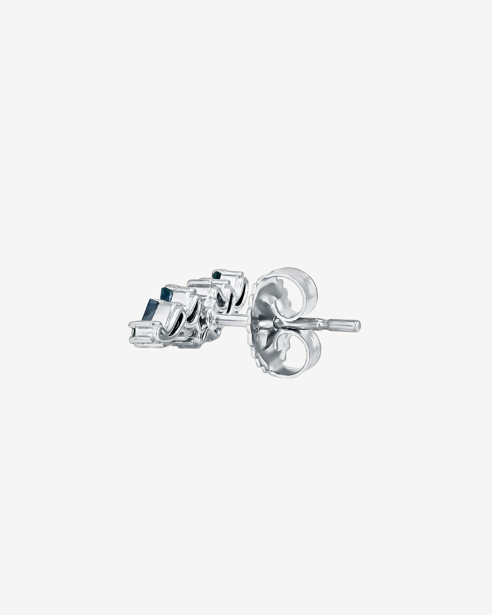 Suzanne Kalan Frenzy Dark Blue Sapphire Studs in 18k white gold