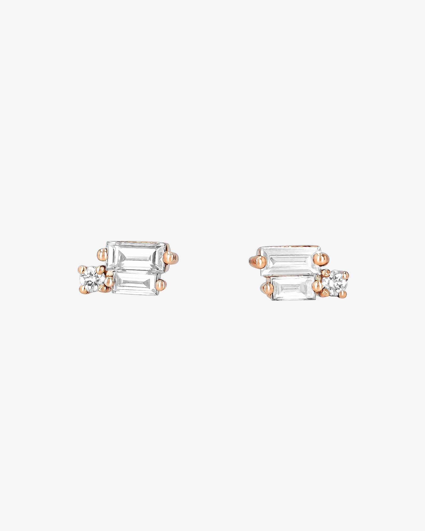 Suzanne Kalan Bold Burst Diamond Studs in 18k rose gold