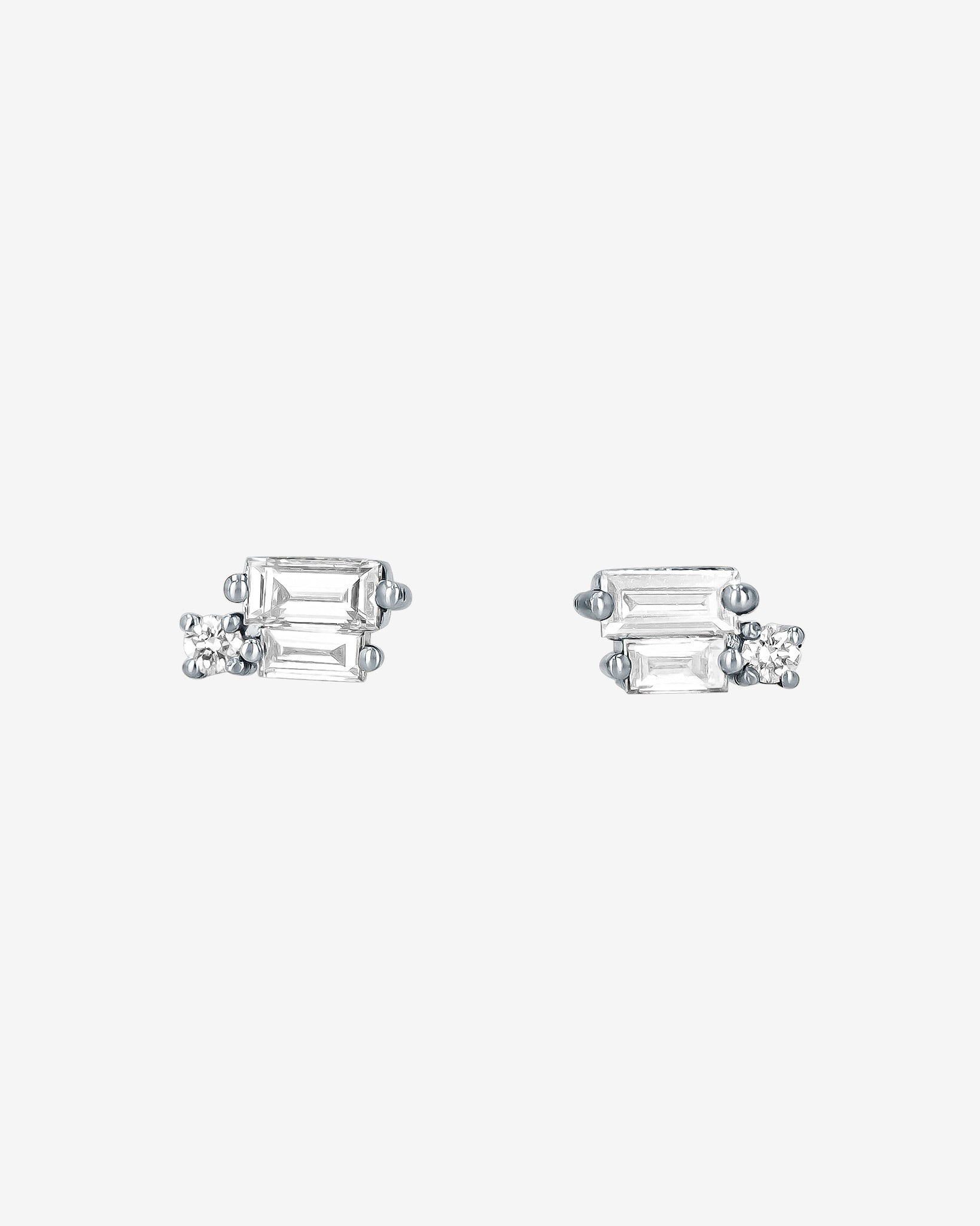Suzanne Kalan Bold Burst Diamond Studs in 18k white gold