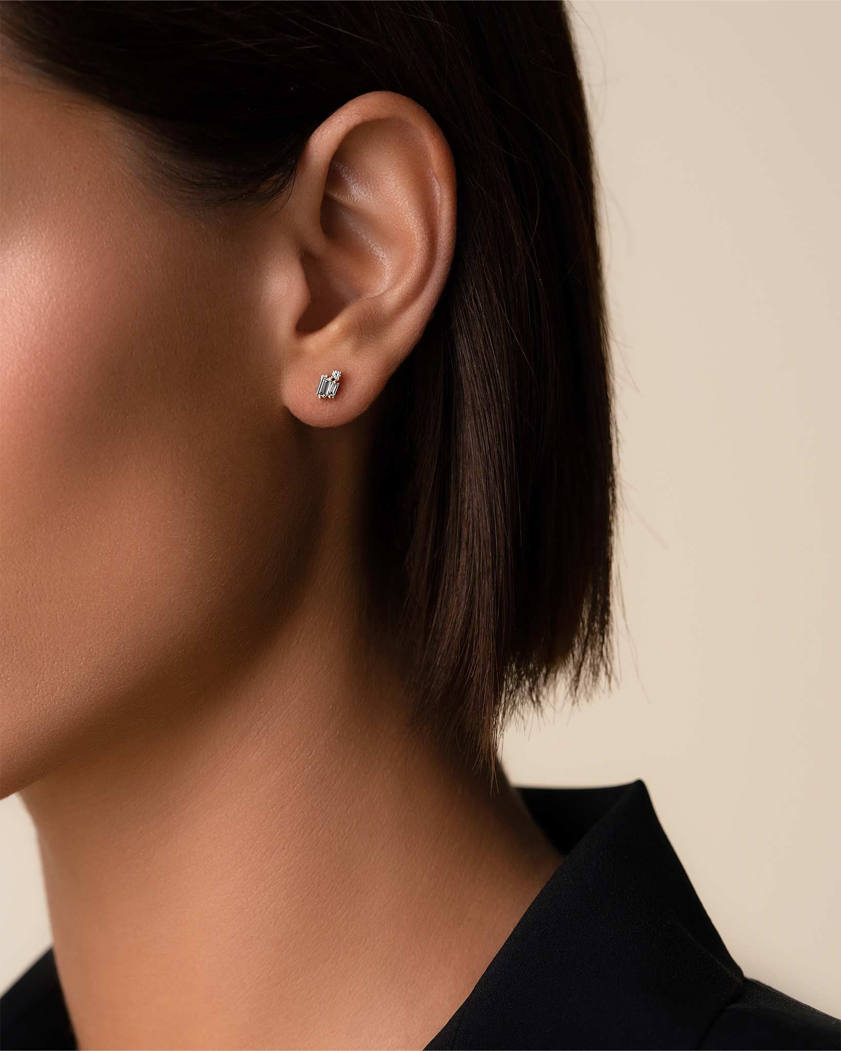 Suzanne Kalan Bold Burst Diamond Studs in 18k rose gold