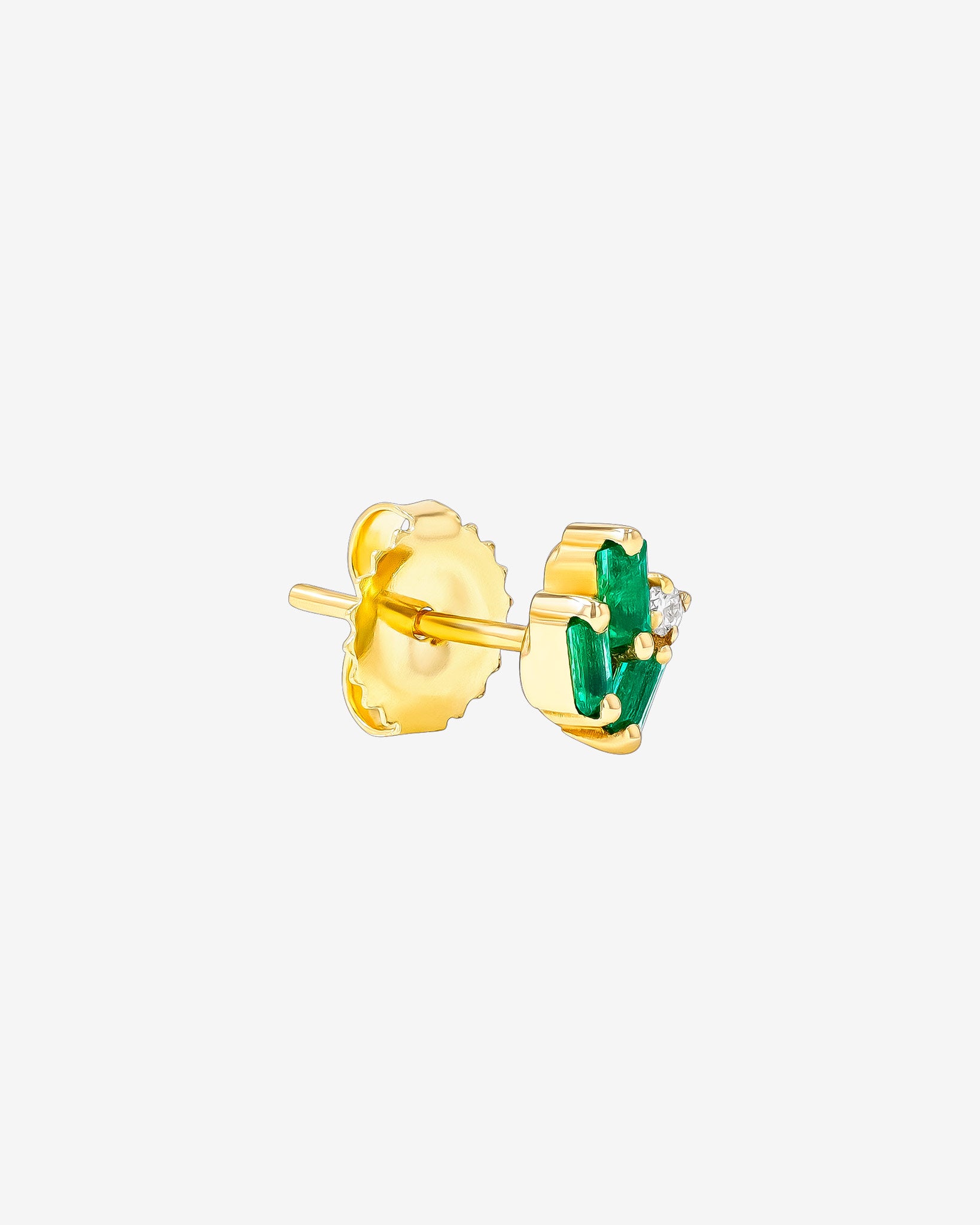 Suzanne Kalan Bold Cluster Emerald Studs in 18k yellow gold