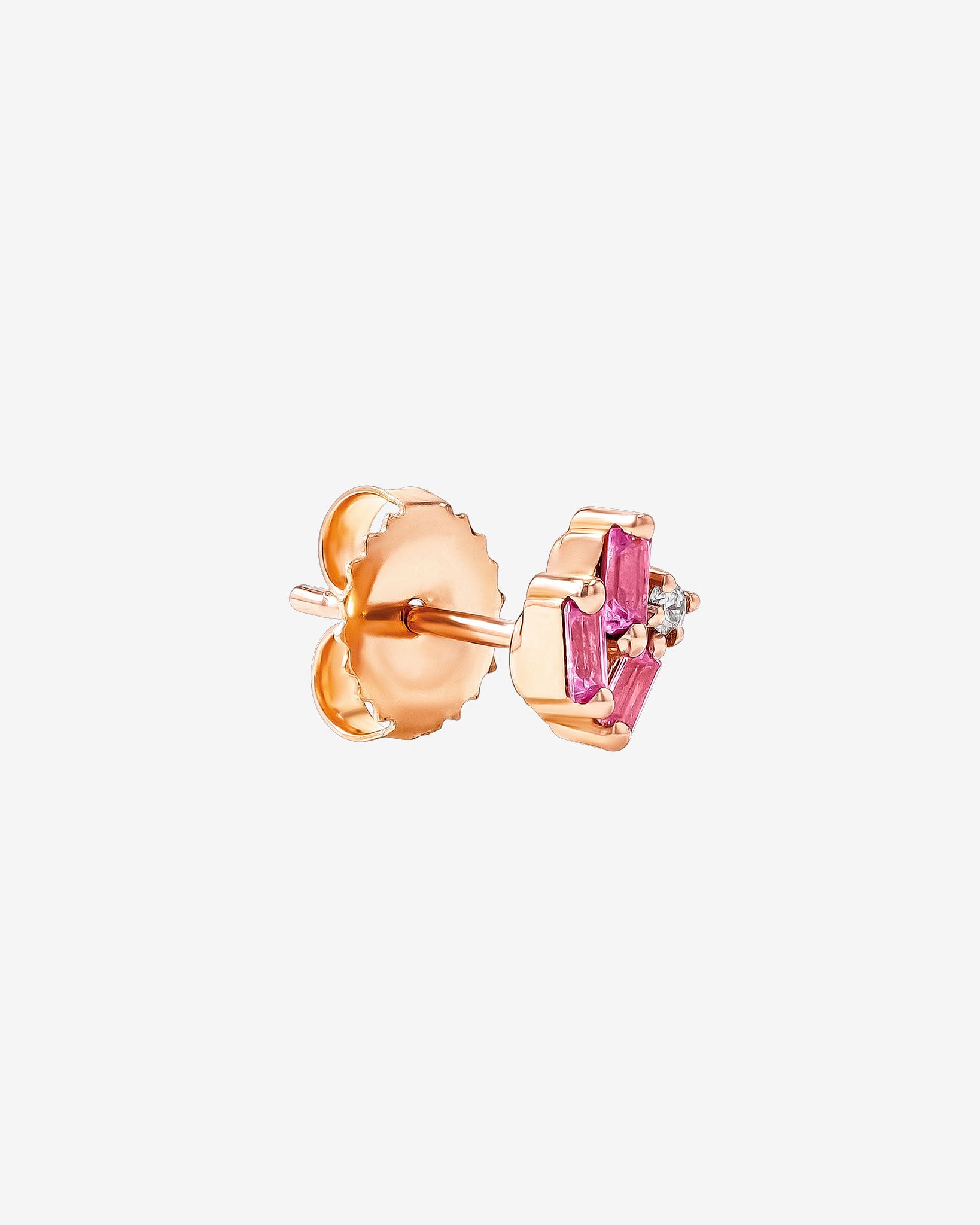 Suzanne Kalan Bold Cluster Pink Sapphire Studs in 18k rose gold