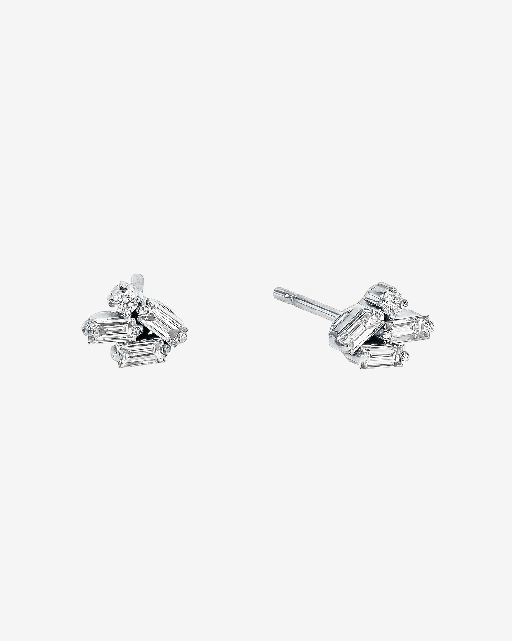 Suzanne Kalan Bold Cluster Diamond Studs in 18k white gold