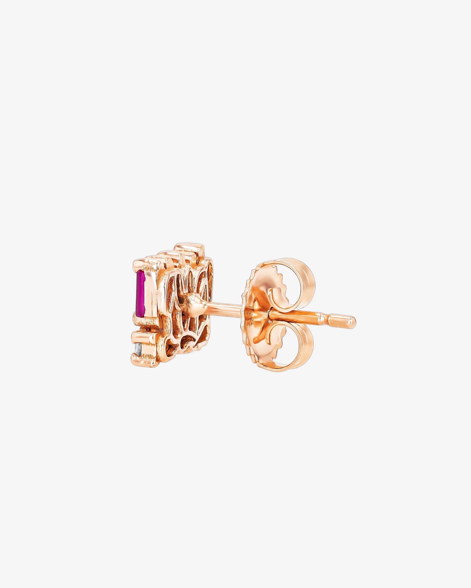 Suzanne Kalan Short Stack Rainbow Sapphire Studs in 18k rose gold