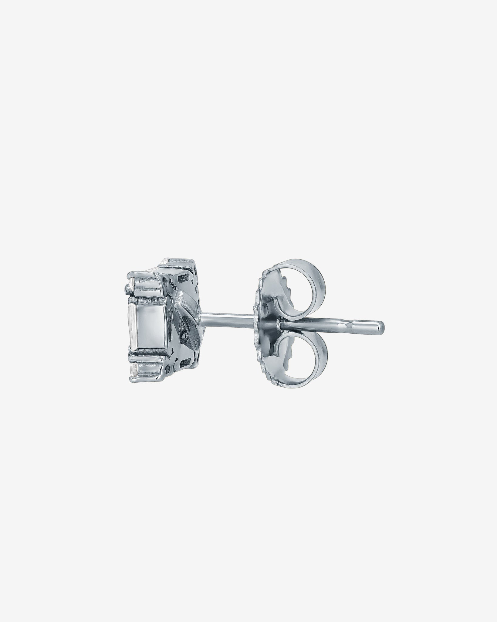 Suzanne Kalan Princess Midi Diamond Studs in 18k white gold