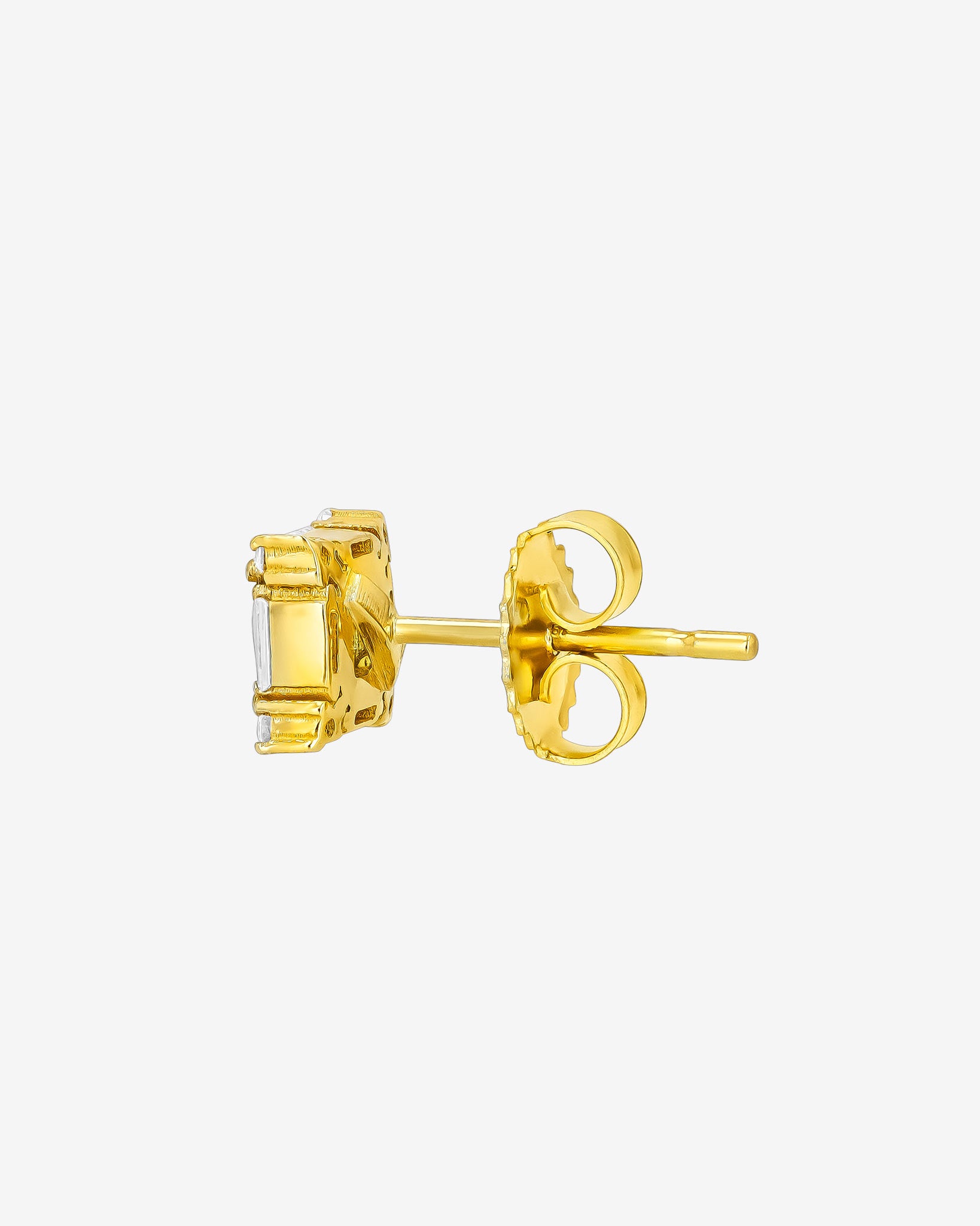 Suzanne Kalan Princess Midi Diamond Studs in 18k yellow gold