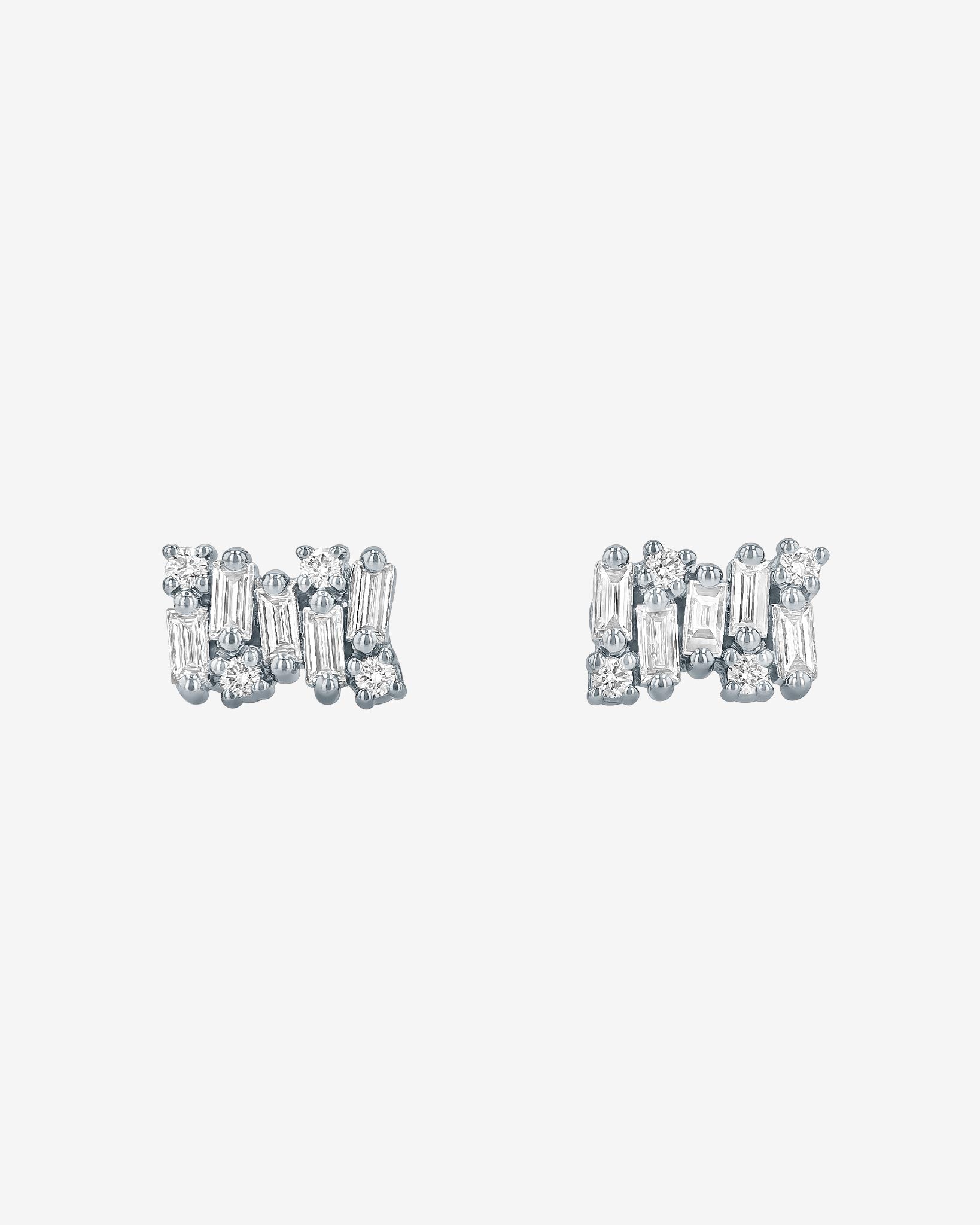 Suzanne Kalan Shimmer Diamond Studs in 18k white gold