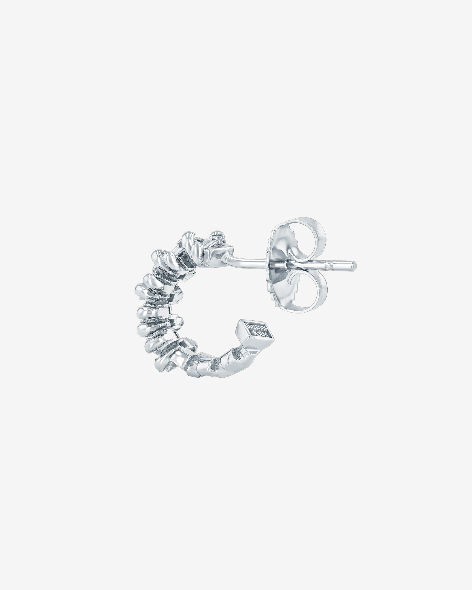 Suzanne Kalan Bold ZigZag Diamond Mini Hoops in 18k white gold