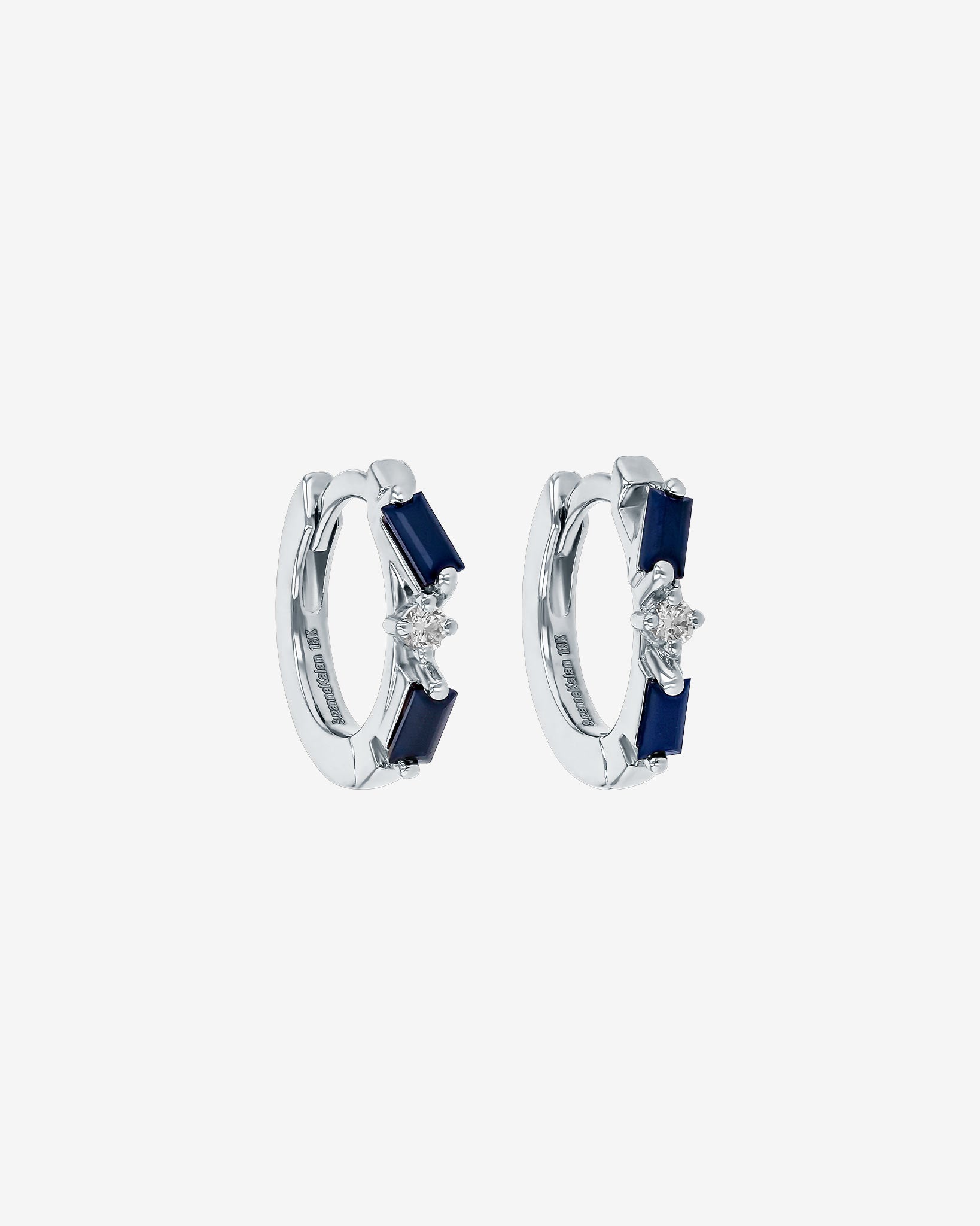 Thin Mix Dark Blue Sapphire Huggies SUZANNE KALAN®