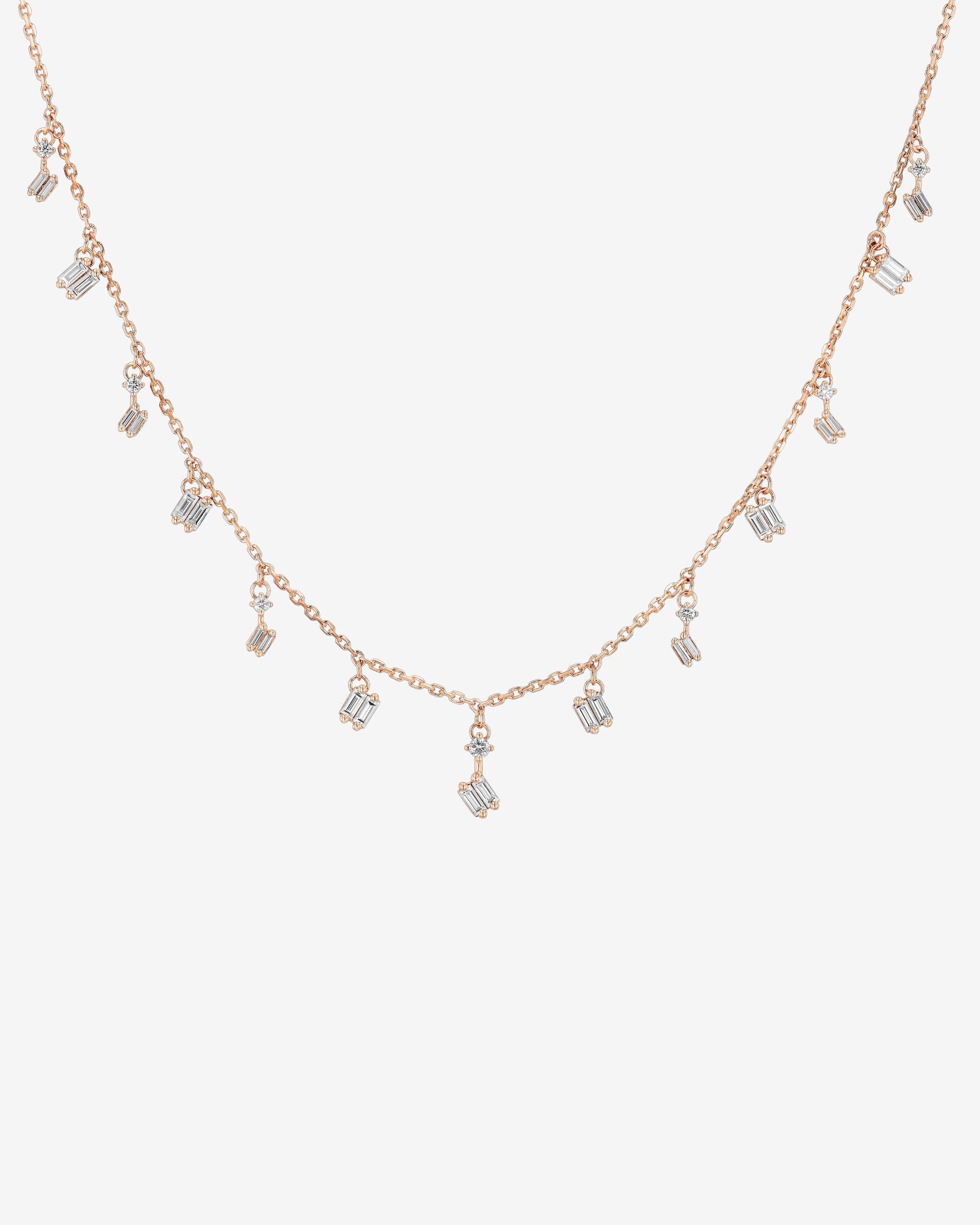 Suzanne Kalan Classic Diamond Cascade Necklace in 18k rose gold