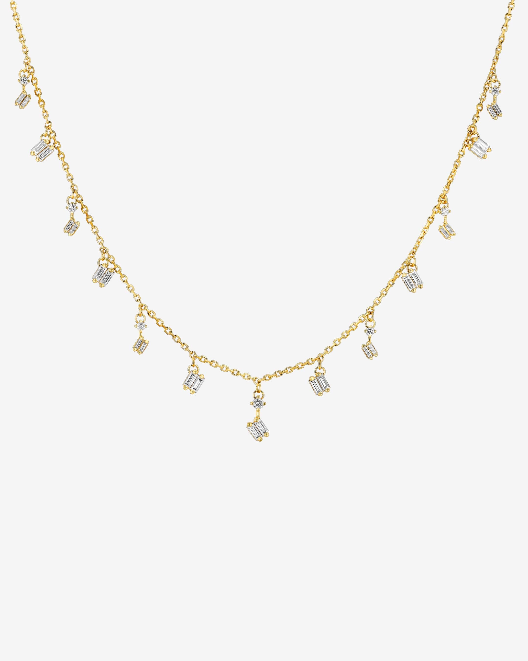 Suzanne Kalan Classic Diamond Cascade Necklace in 18k yellow gold