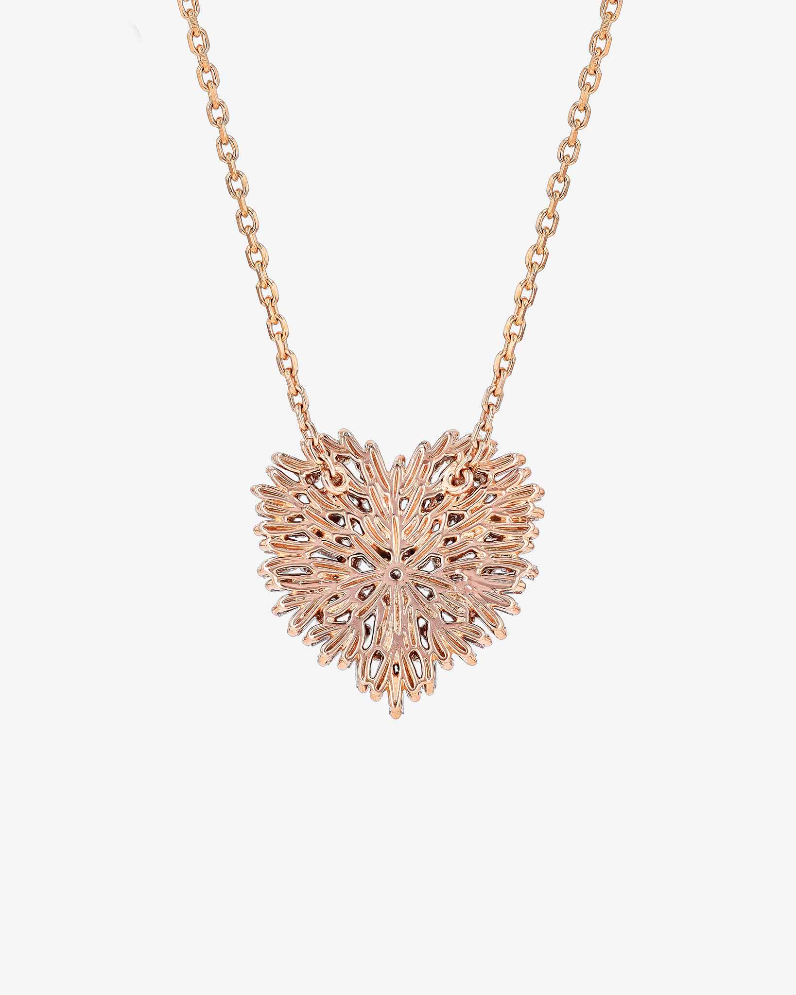 Suzanne Kalan Classic Diamond Medium Heart Pendant in 18k rose gold