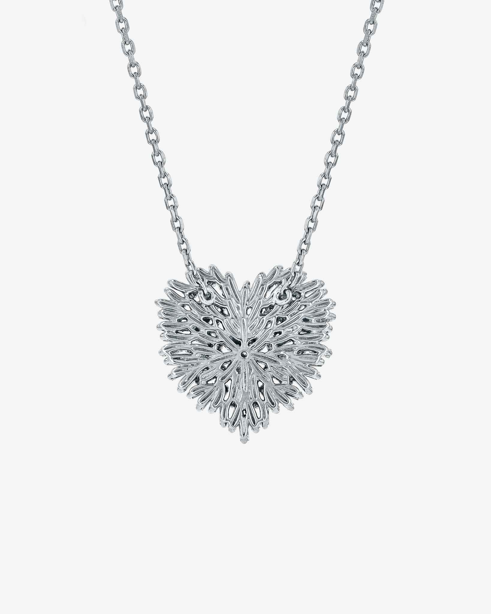 Suzanne Kalan Classic Diamond Medium Heart Pendant in 18k white gold