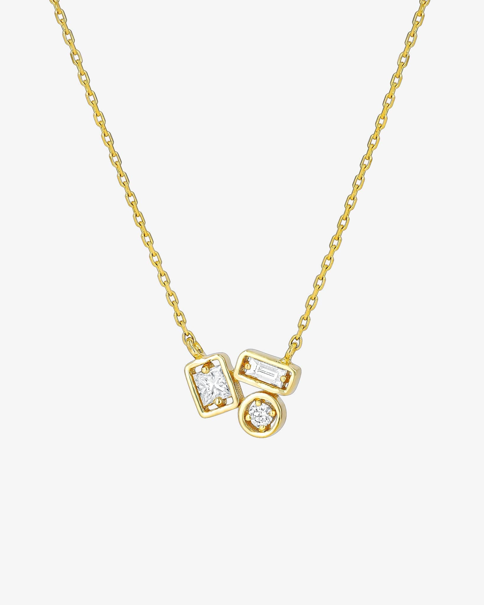 Suzanne Kalan Inlay Mini Diamond Pendant in 18k yellow gold