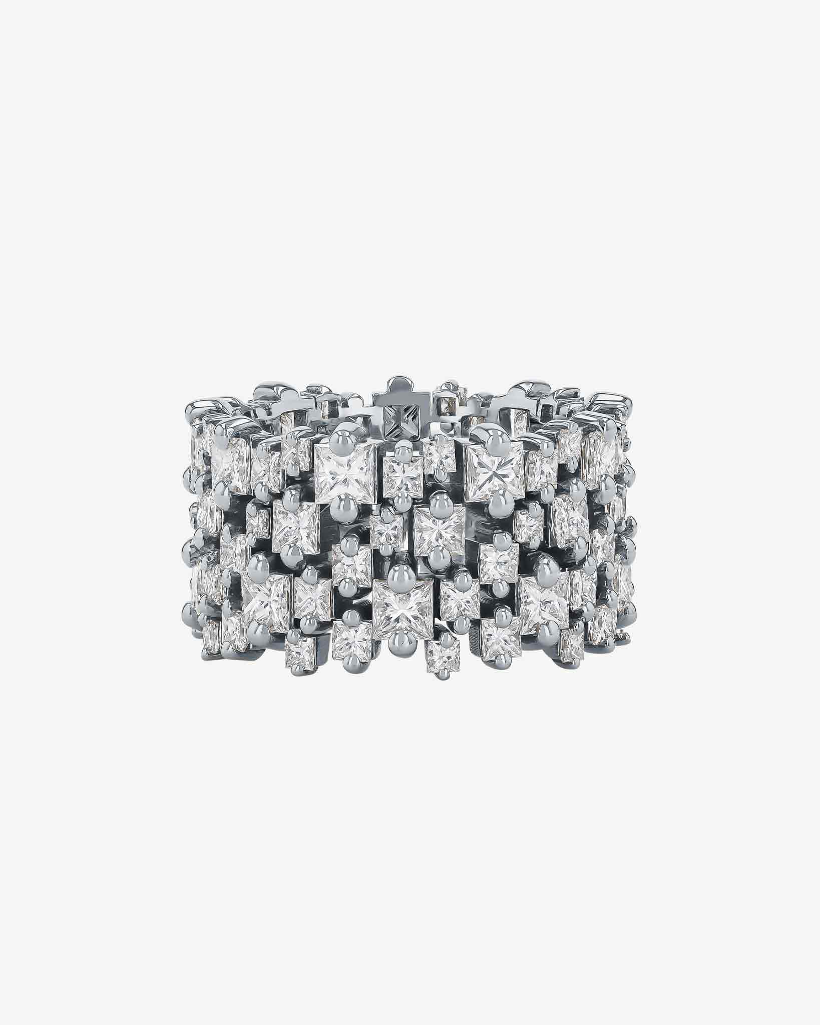 Suzanne Kalan Princess Milli Stack Diamond Eternity Band in 18k white gold