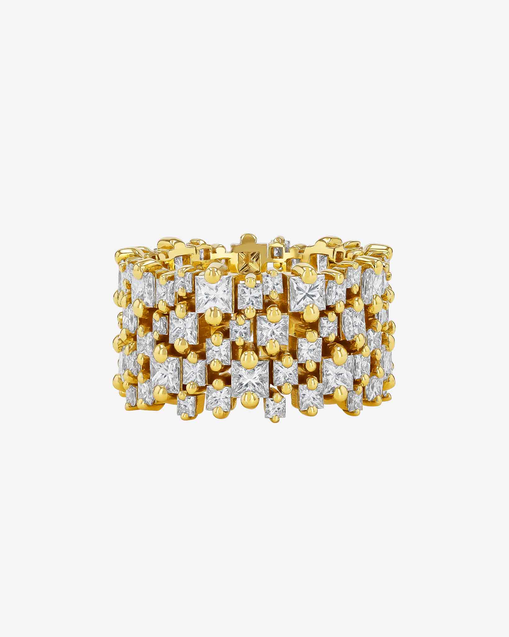 Suzanne Kalan Princess Milli Stack Diamond Eternity Band in 18k yellow gold
