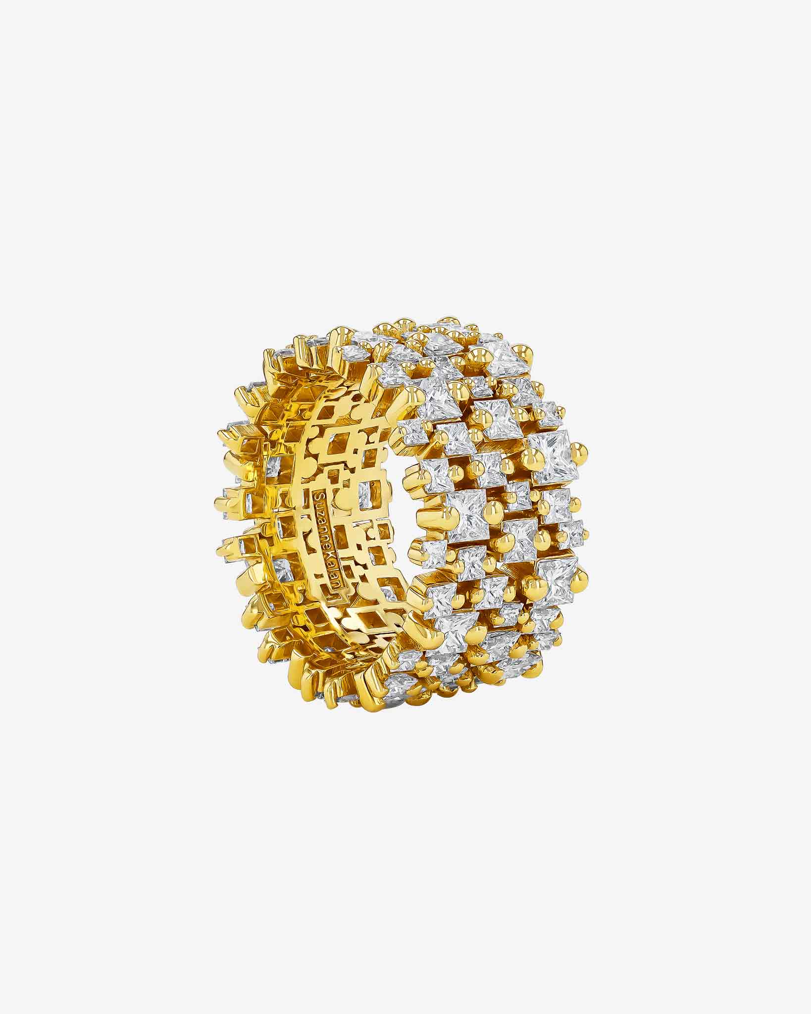 Suzanne Kalan Princess Milli Stack Diamond Eternity Band in 18k yellow gold