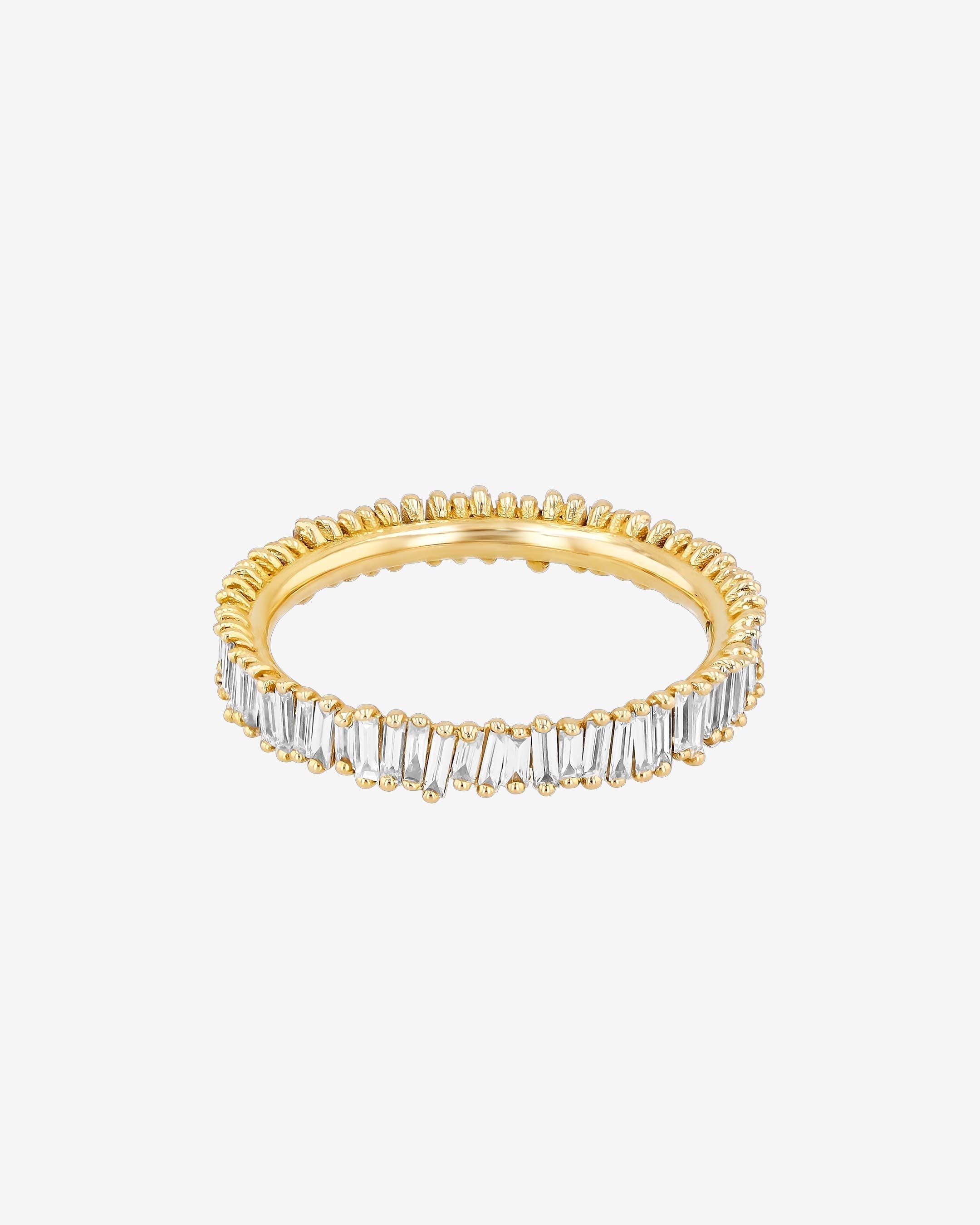 Suzanne Kalan Classic Diamond Mini Baguette Eternity Band in 18k yellow gold