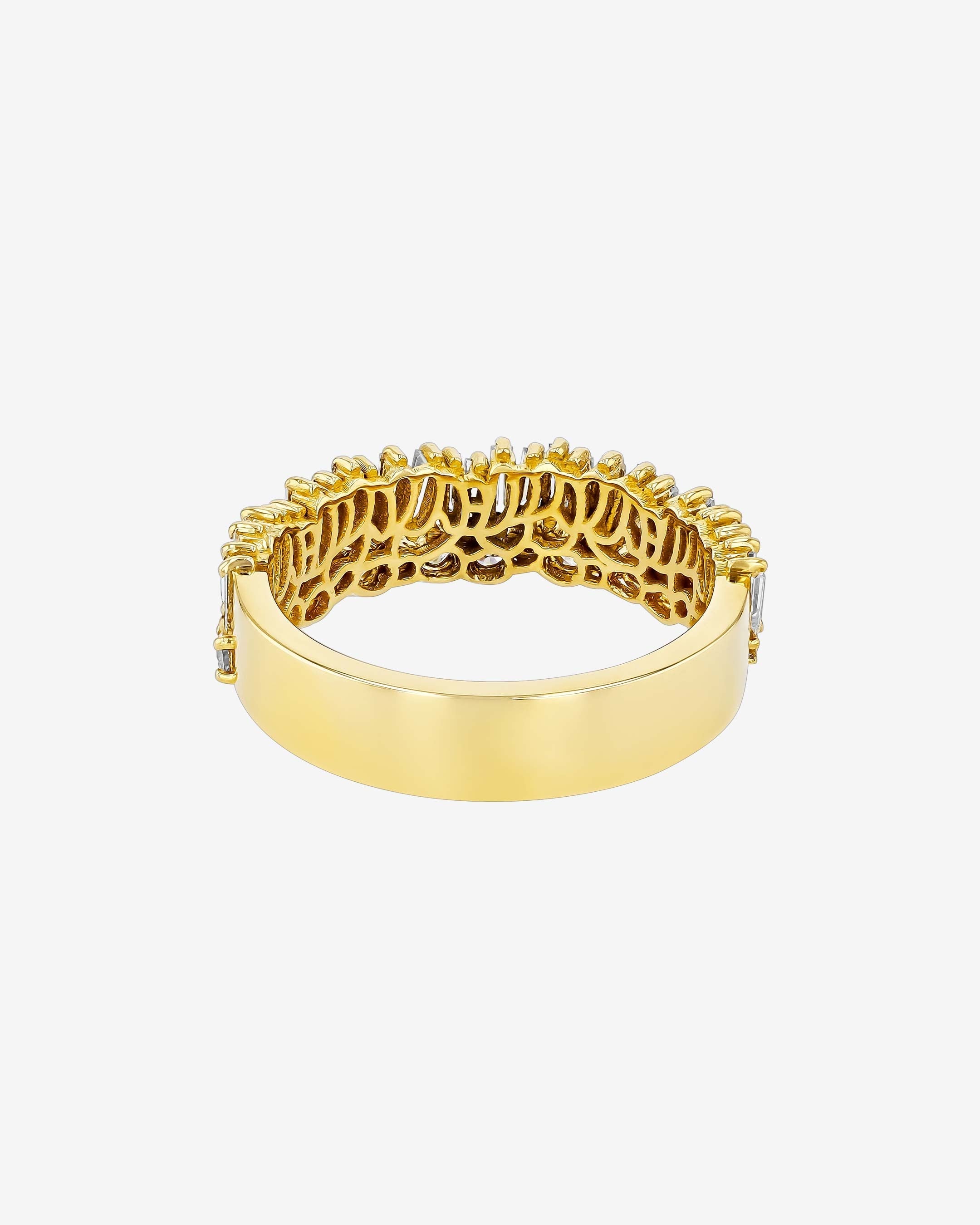 Suzanne Kalan Classic Diamond Short Stack Half Band in 18k yellow gold