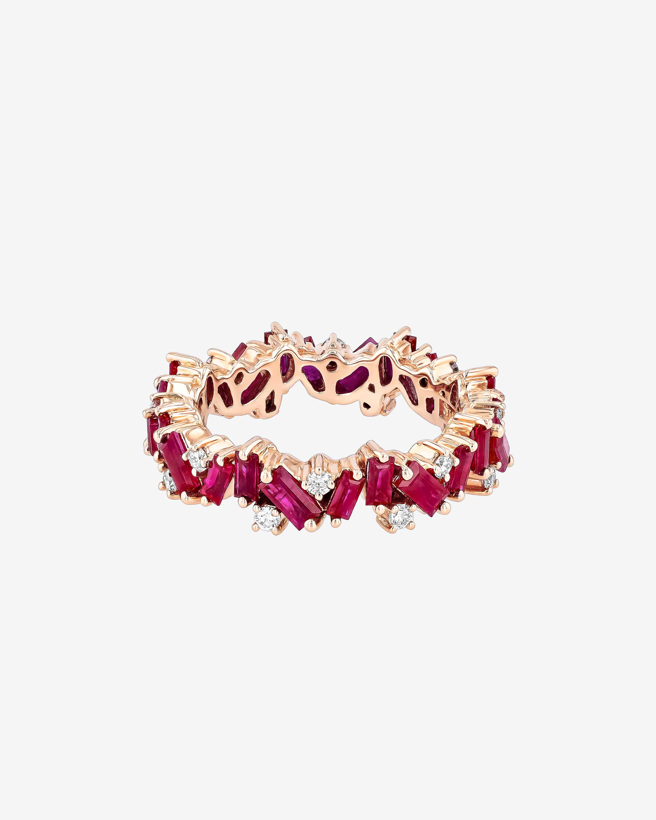 Suzanne Kalan Frenzy Ruby Eternity Band in 18k rose gold