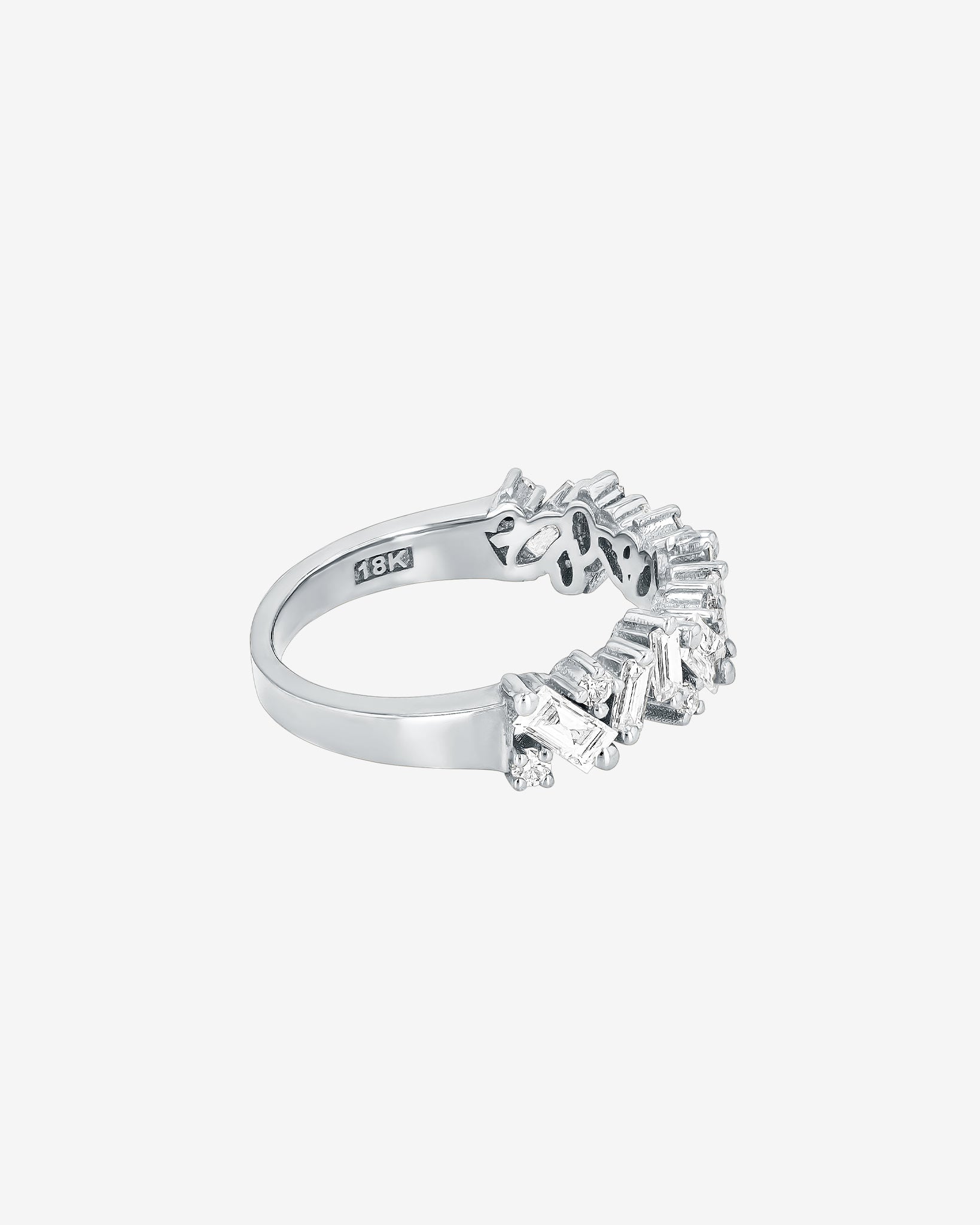 Suzanne Kalan Frenzy Diamond Half Band in 18k white gold
