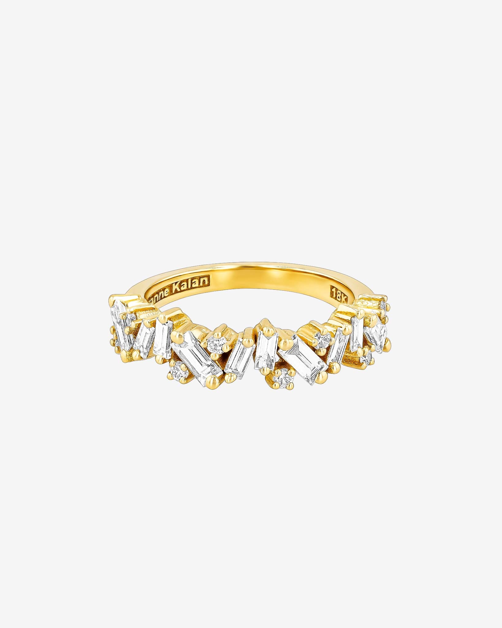 Suzanne Kalan Frenzy Diamond Half Band in 18k yellow gold