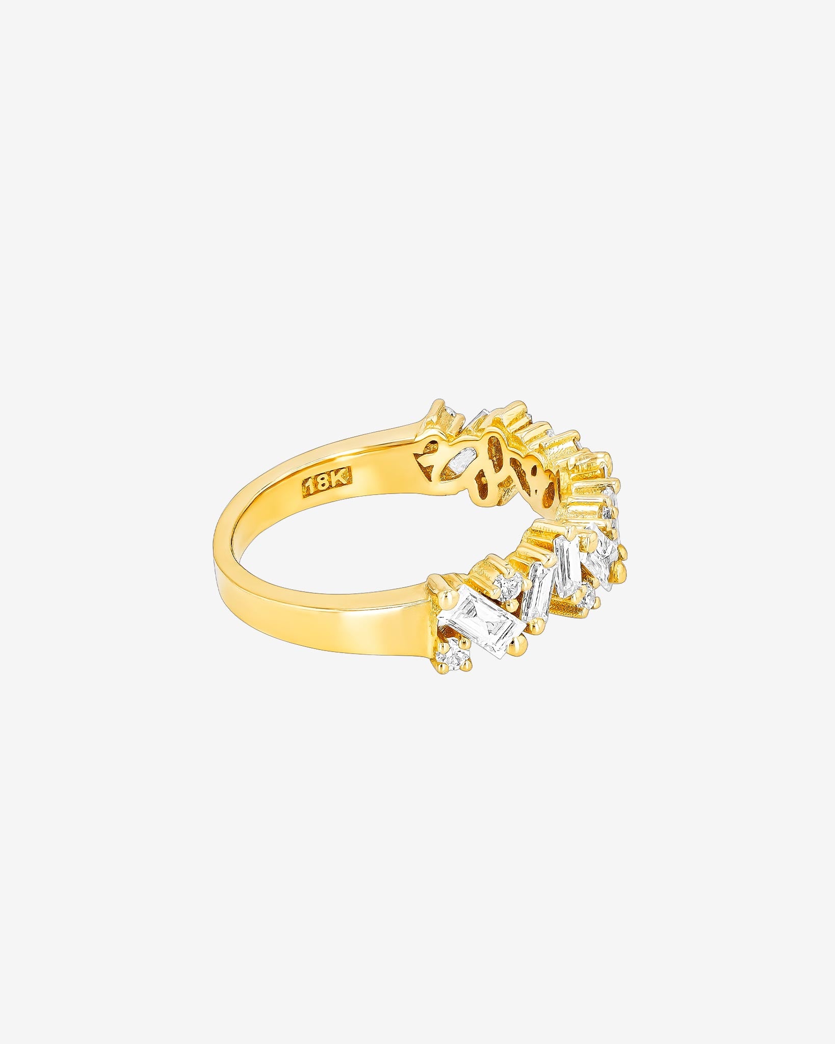 Suzanne Kalan Frenzy Diamond Half Band in 18k yellow gold