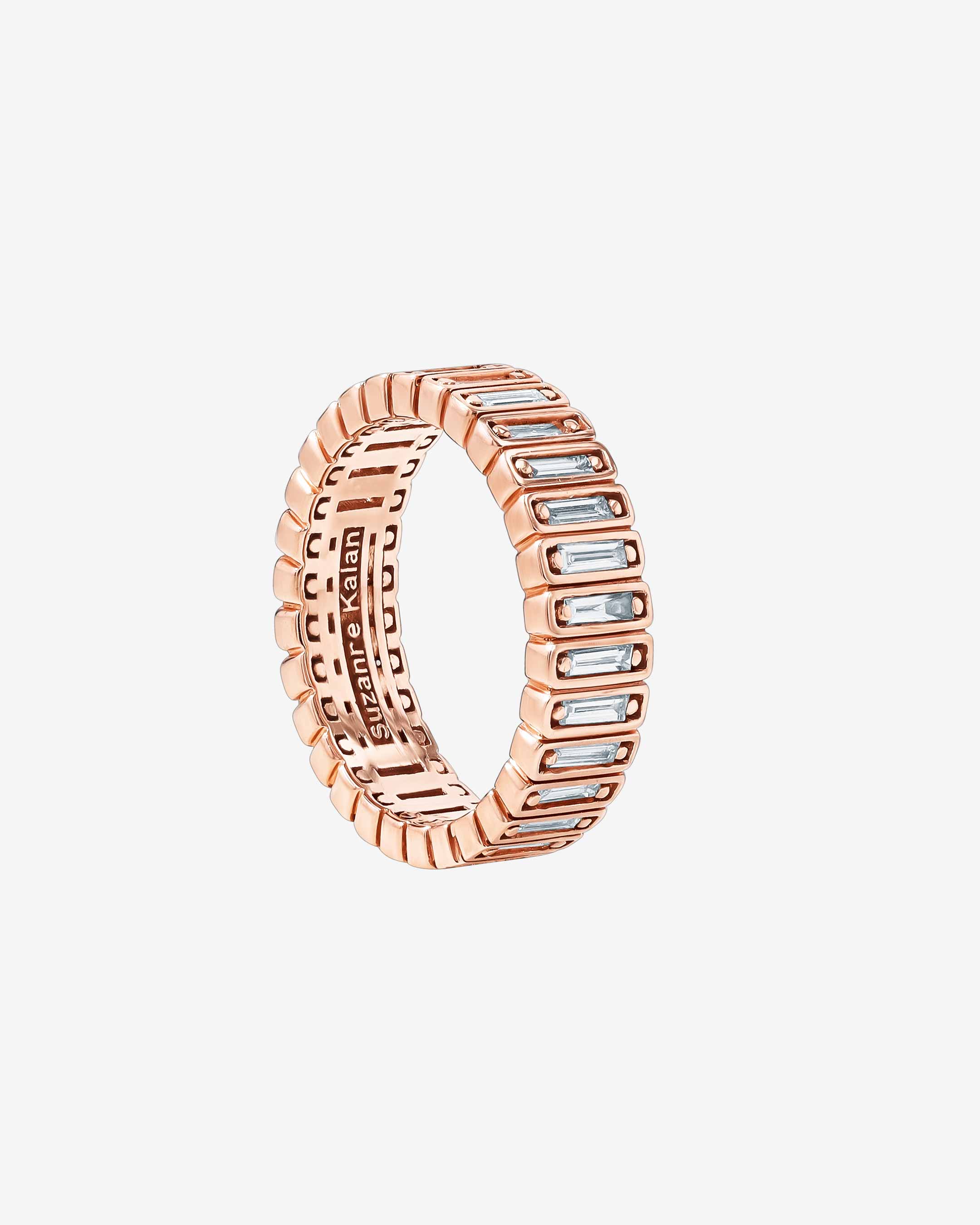 Suzanne Kalan Inlay Diamond Eternity Band in 18k rose gold