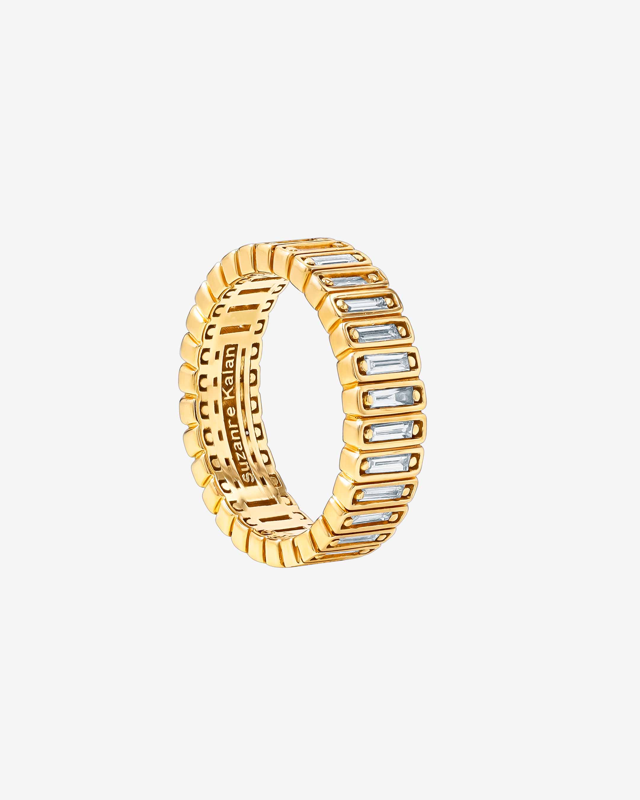 Suzanne Kalan Inlay Diamond Eternity Band in 18k yellow gold