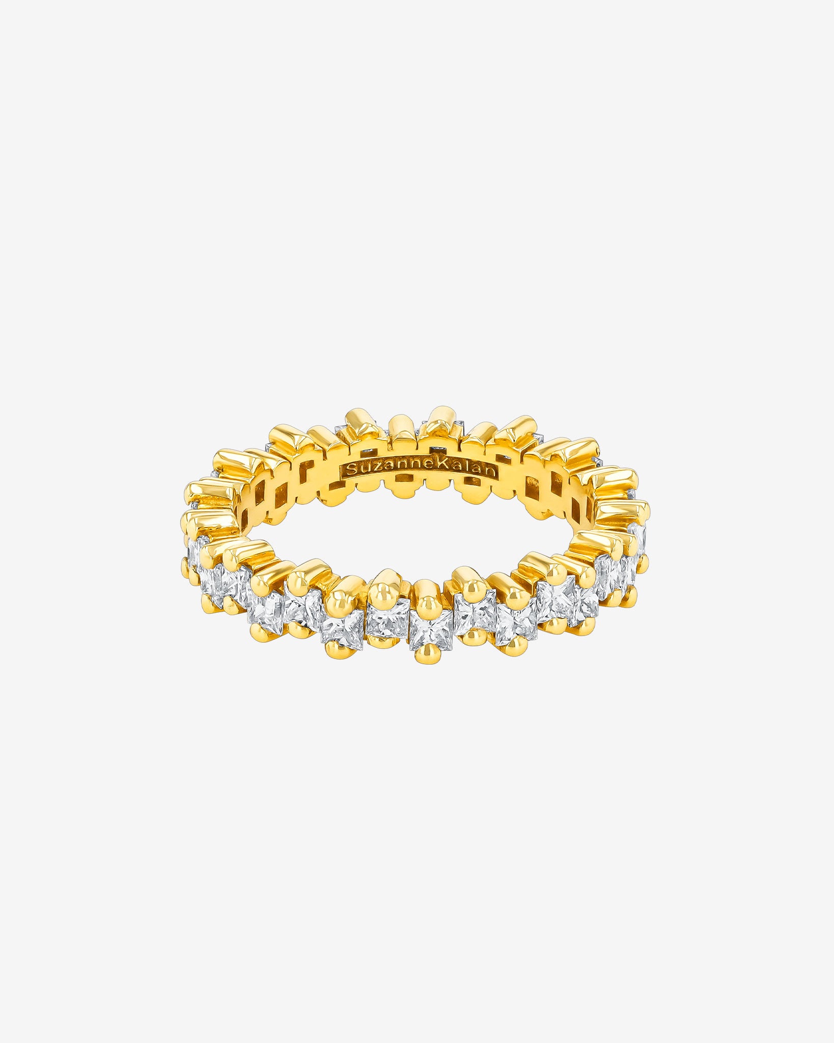 Suzanne Kalan Princess Midi Diamond Eternity Band in 18k yellow gold