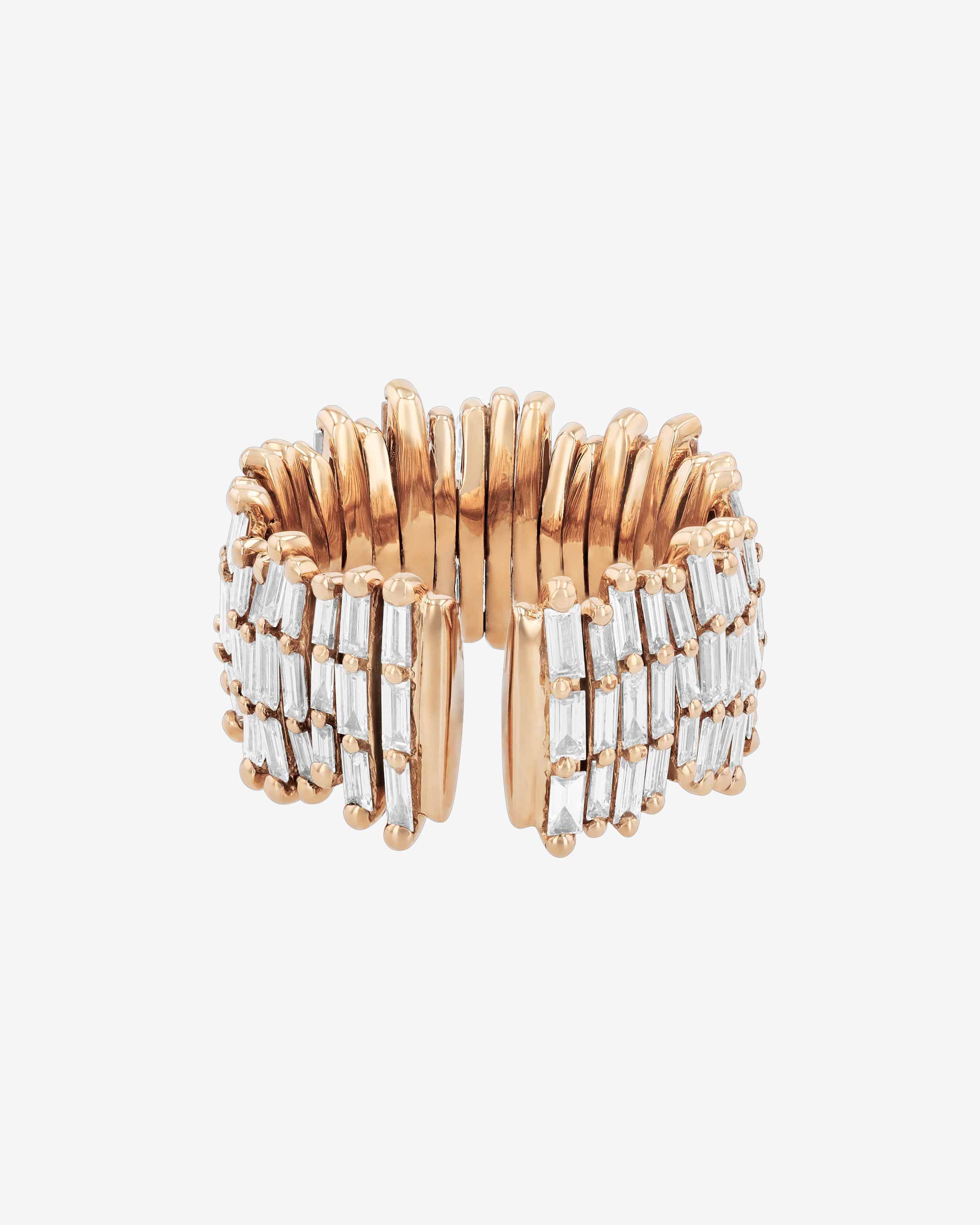Suzanne Kalan Classic Gold Full Baguette Milli Eternity Band in 18k rose gold