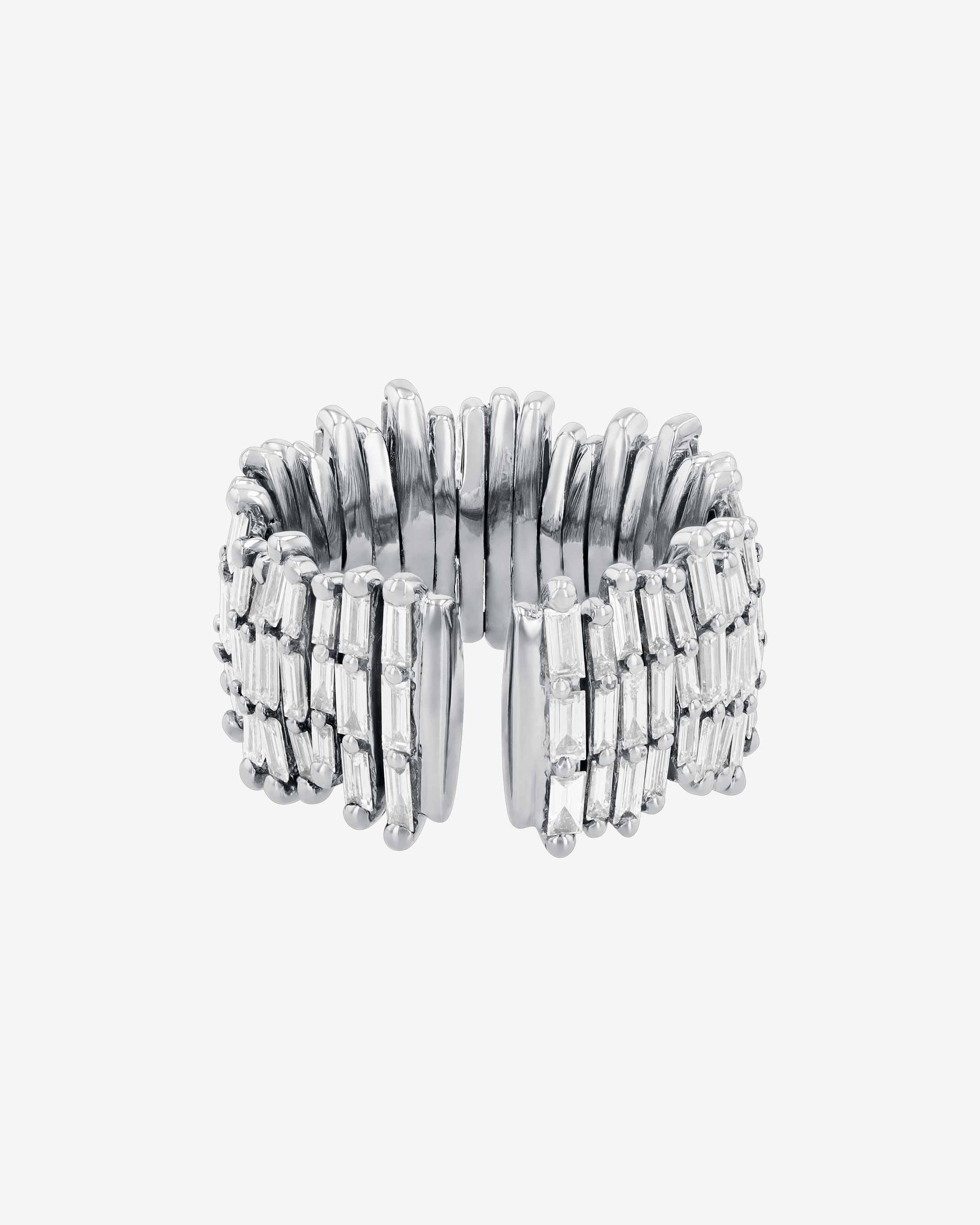 Suzanne Kalan Classic Gold Full Baguette Milli Eternity Band in 18k white gold