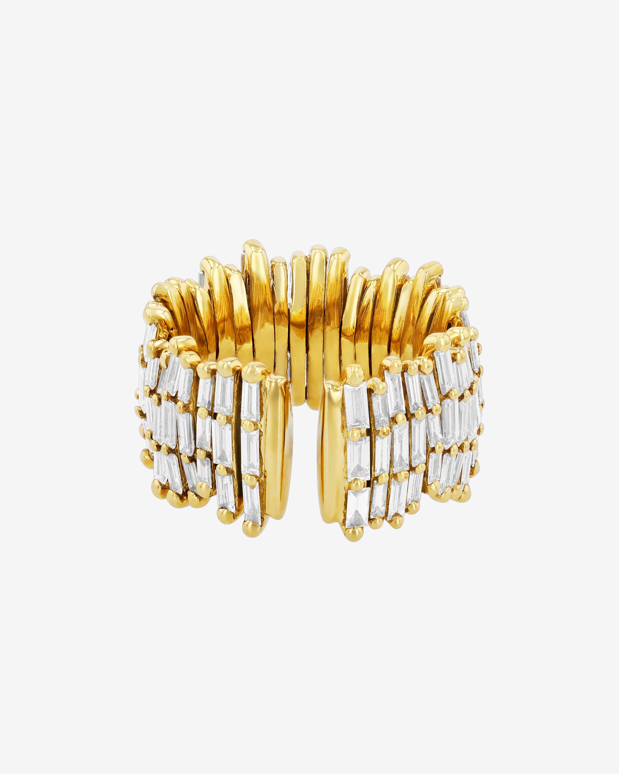 Suzanne Kalan Classic Gold Full Baguette Milli Eternity Band in 18k yellow gold