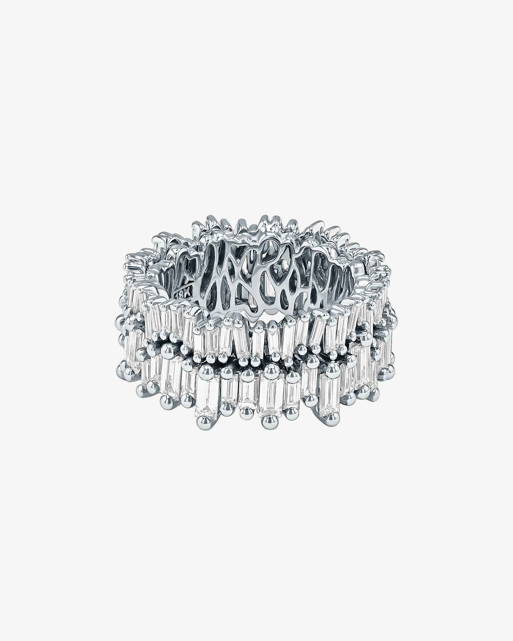 Suzanne Kalan Double Stack Diamond Eternity Band in 18k white gold
