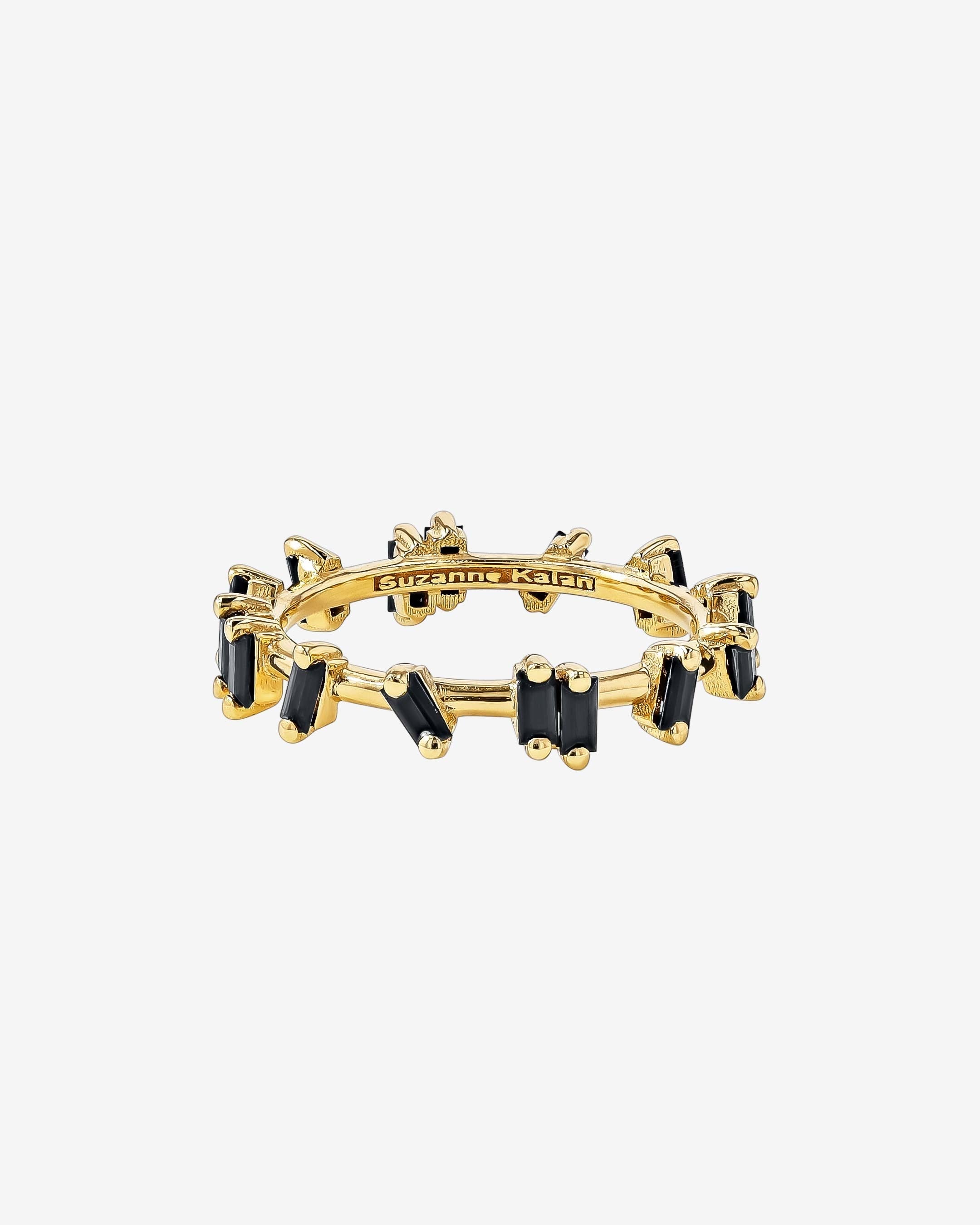 Suzanne Kalan Black Sapphire Barbwire Band in 18k yellow gold