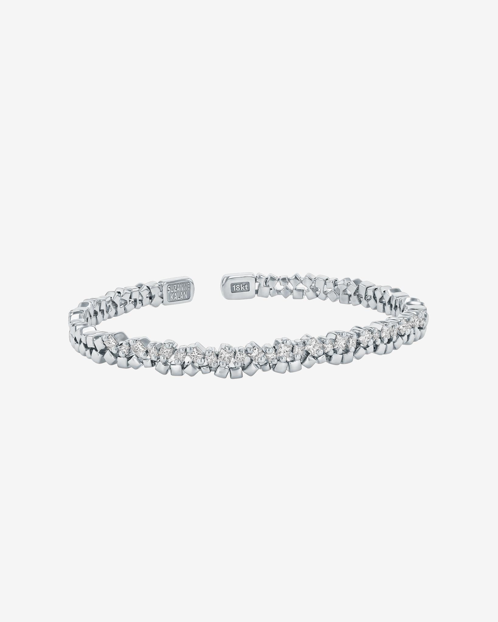 Suzanne Kalan Golden Diamond Bangle in 18k white gold