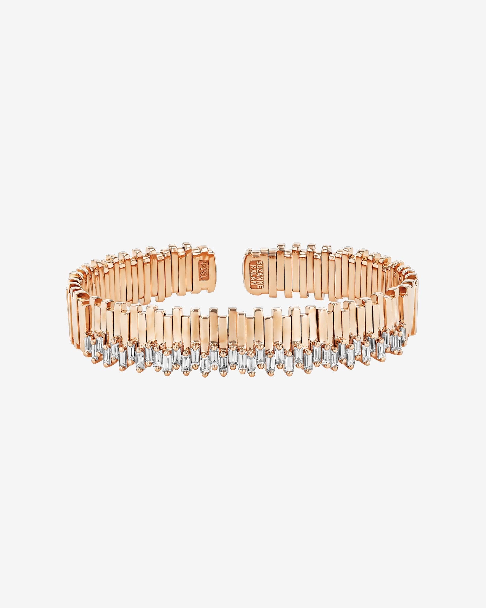 Suzanne Kalan Golden Stacker Diamond Bangle in 18k rose gold