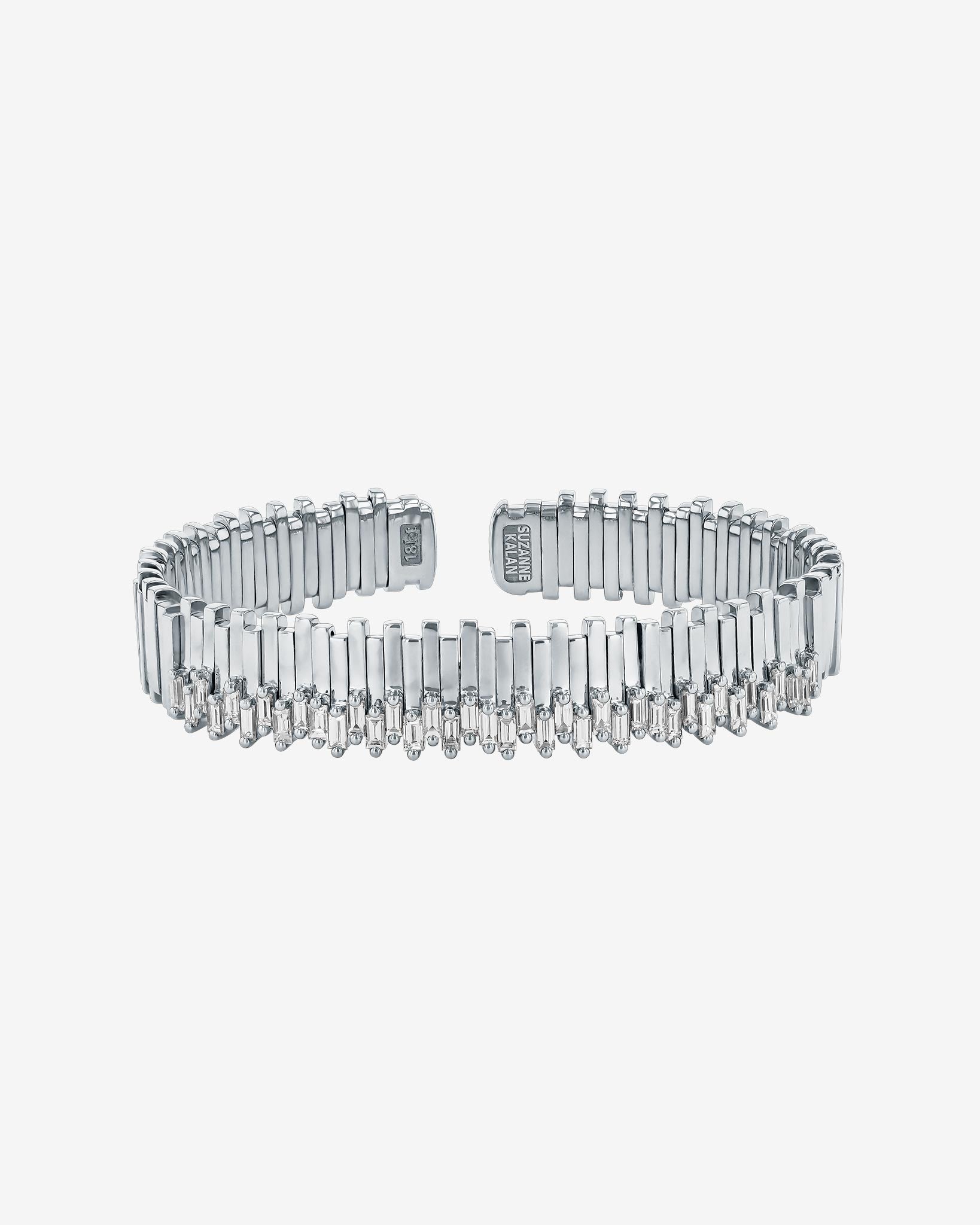 Suzanne Kalan Golden Stacker Diamond Bangle in 18k white gold