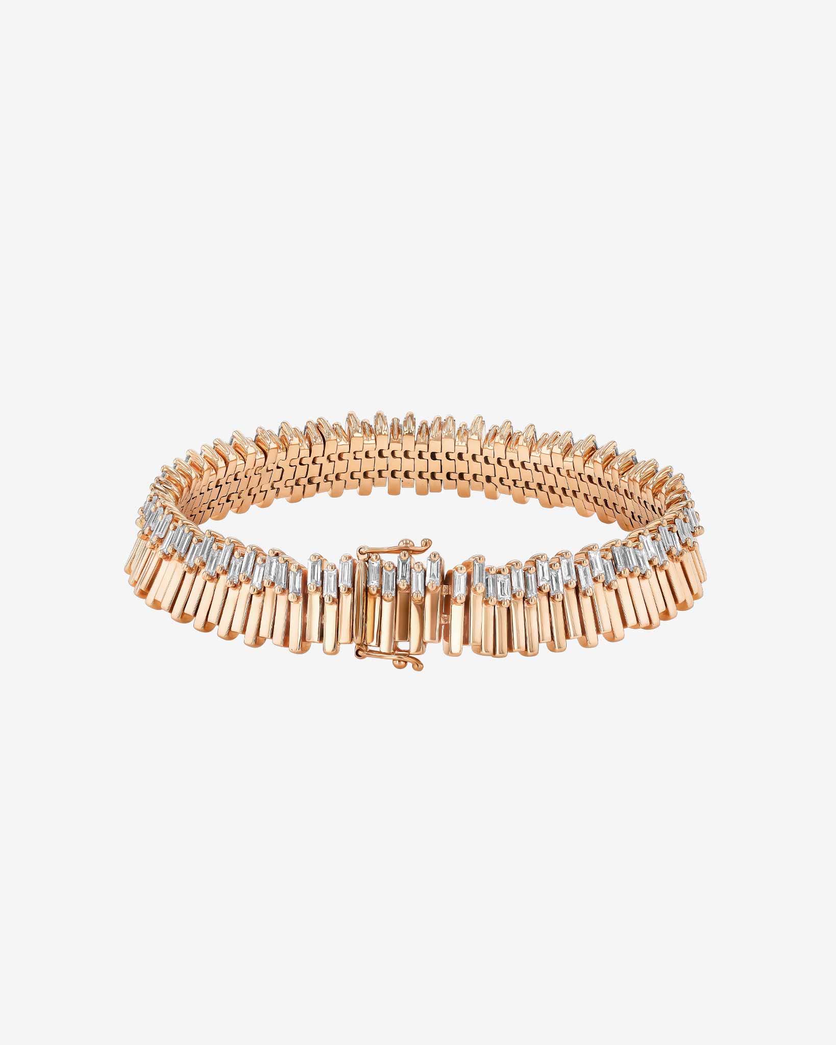 Suzanne Kalan Golden Stacker Diamond Tennis Bracelet in 18k rose gold