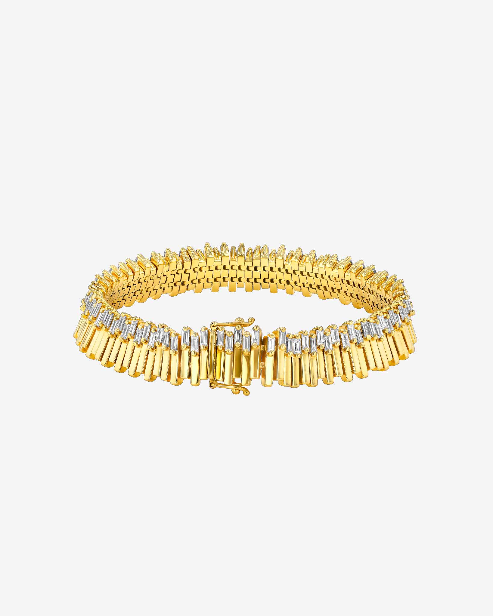 Suzanne Kalan Golden Stacker Diamond Tennis Bracelet in 18k yellow gold