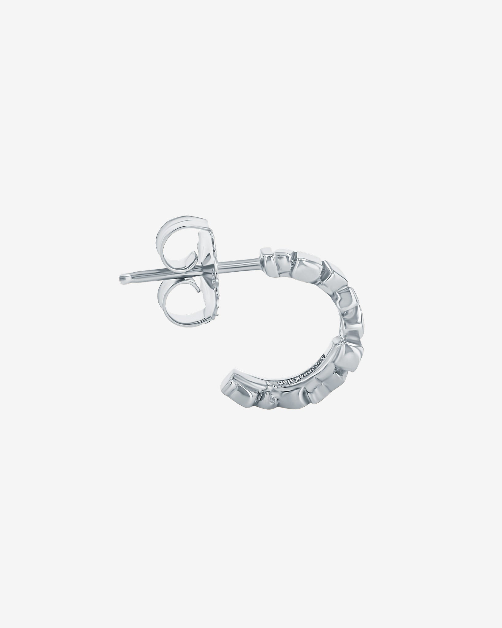 Suzanne Kalan Golden Mini Hoops in 18k white gold