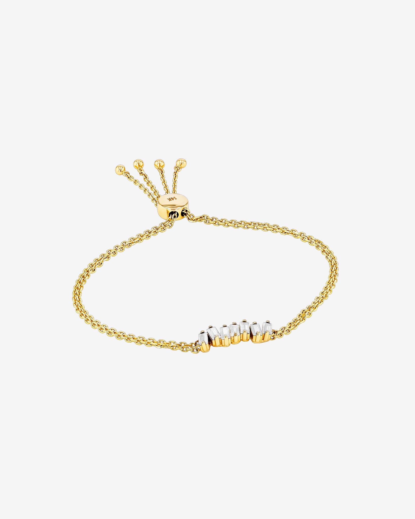Suzanne Kalan Amalfi White Topaz Pulley Bracelet in 18k yellow gold