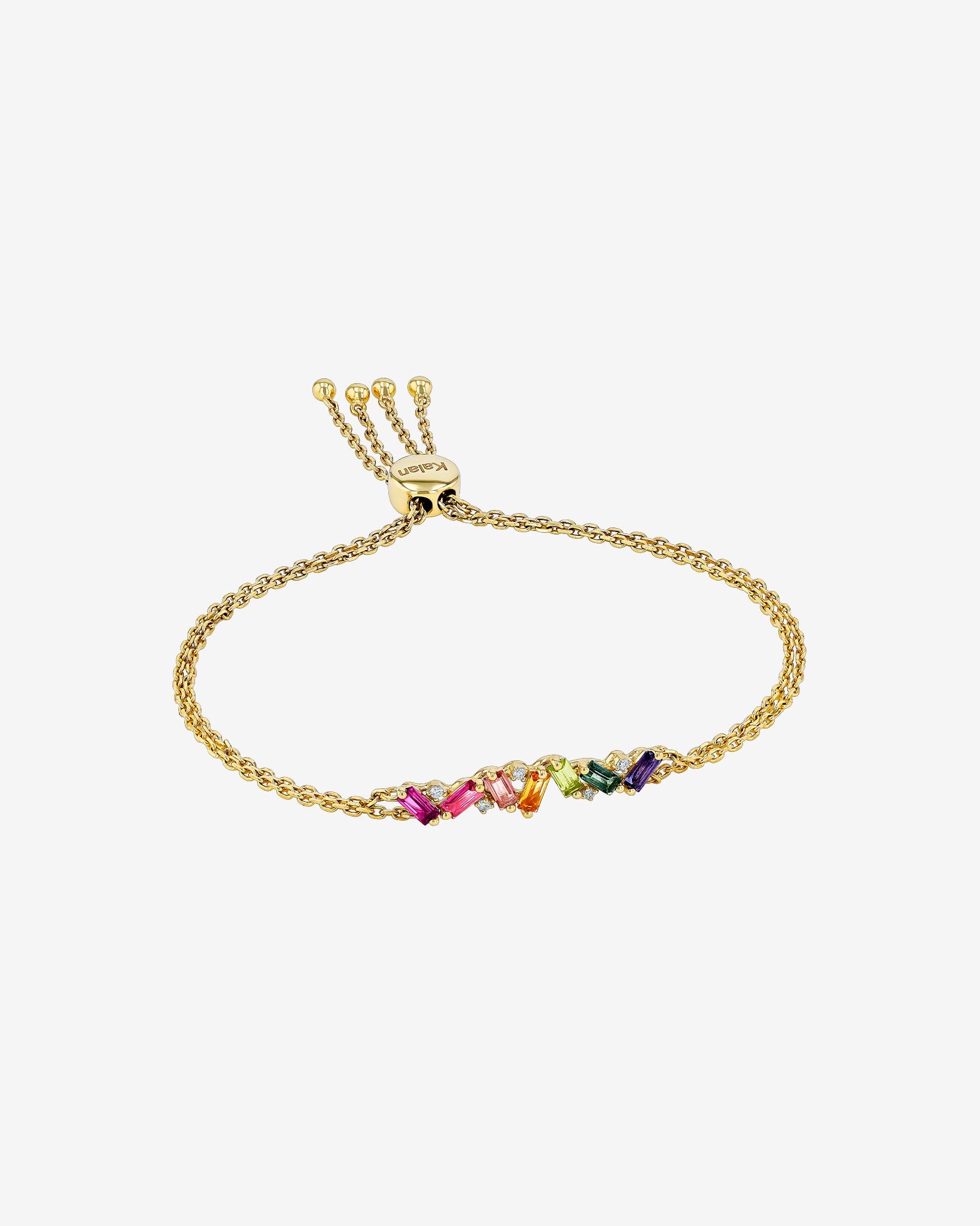 Kalan By Suzanne Kalan Amalfi Burst Rainbow Bar Pulley Bracelet in 14k yellow gold