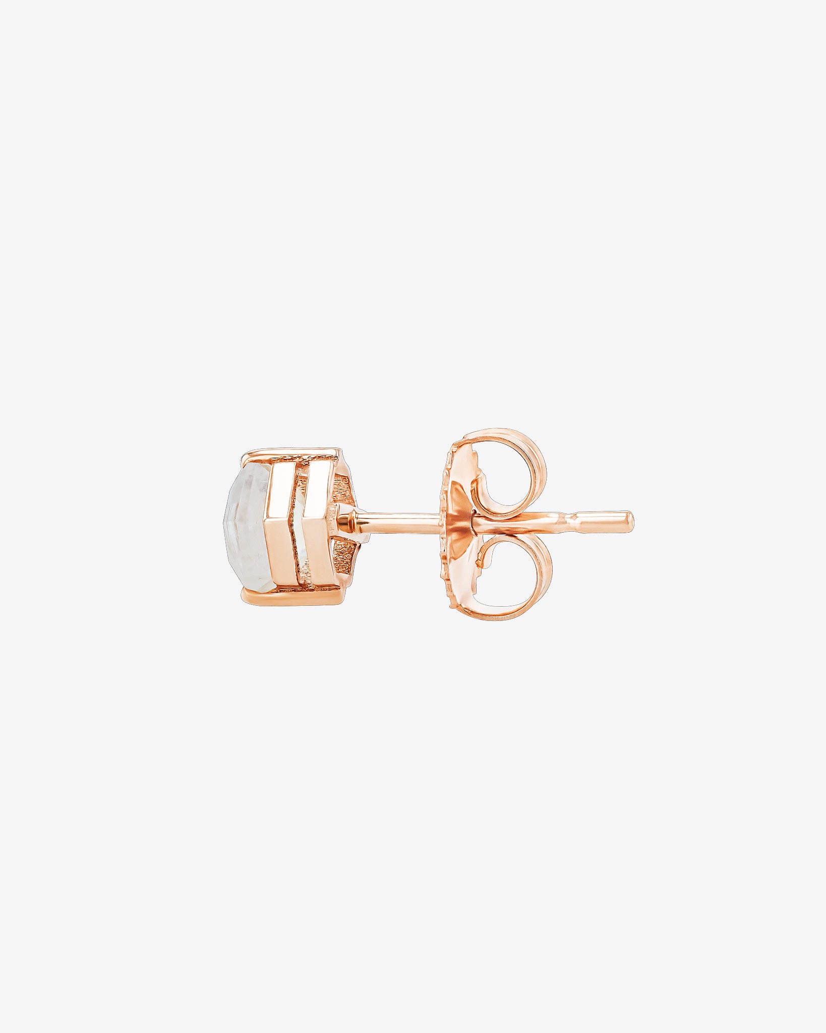 Kalan By Suzanne Kalan Amalfi Rainbow Moonstone Hexagon Studs in 14k rose gold