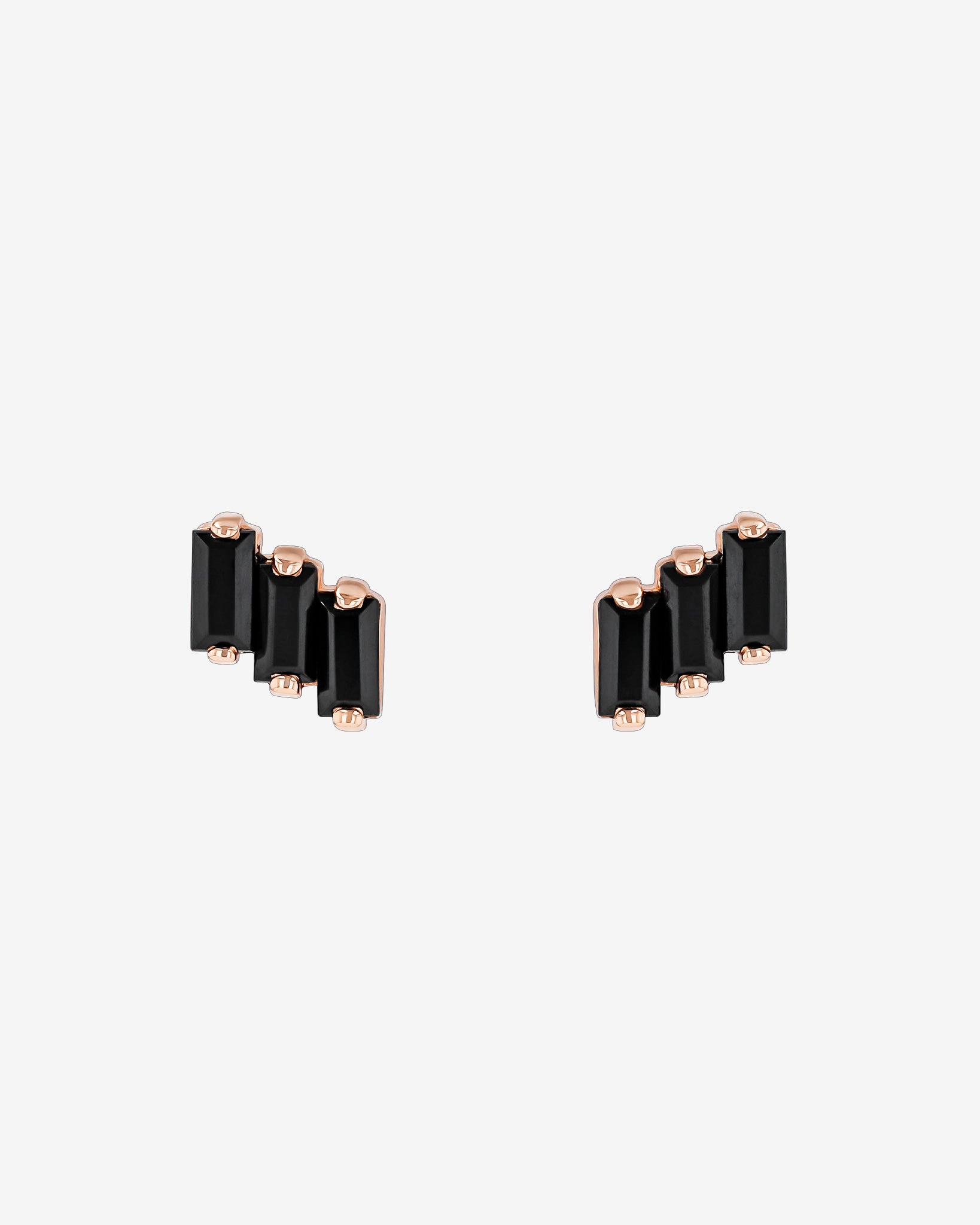 Kalan By Suzanne Kalan Amalfi Black Spinel Studs in 14k rose gold